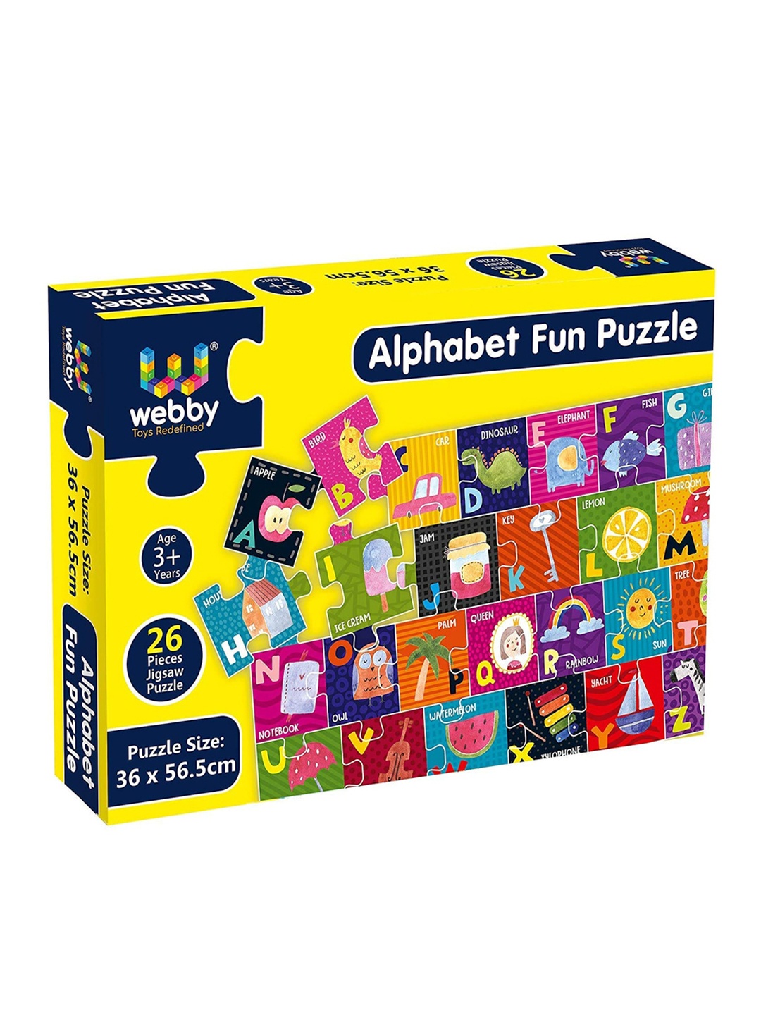 

Webby Unisex Kids Multicoloured Educational Big Size Alphabets Floor Puzzle, Multi