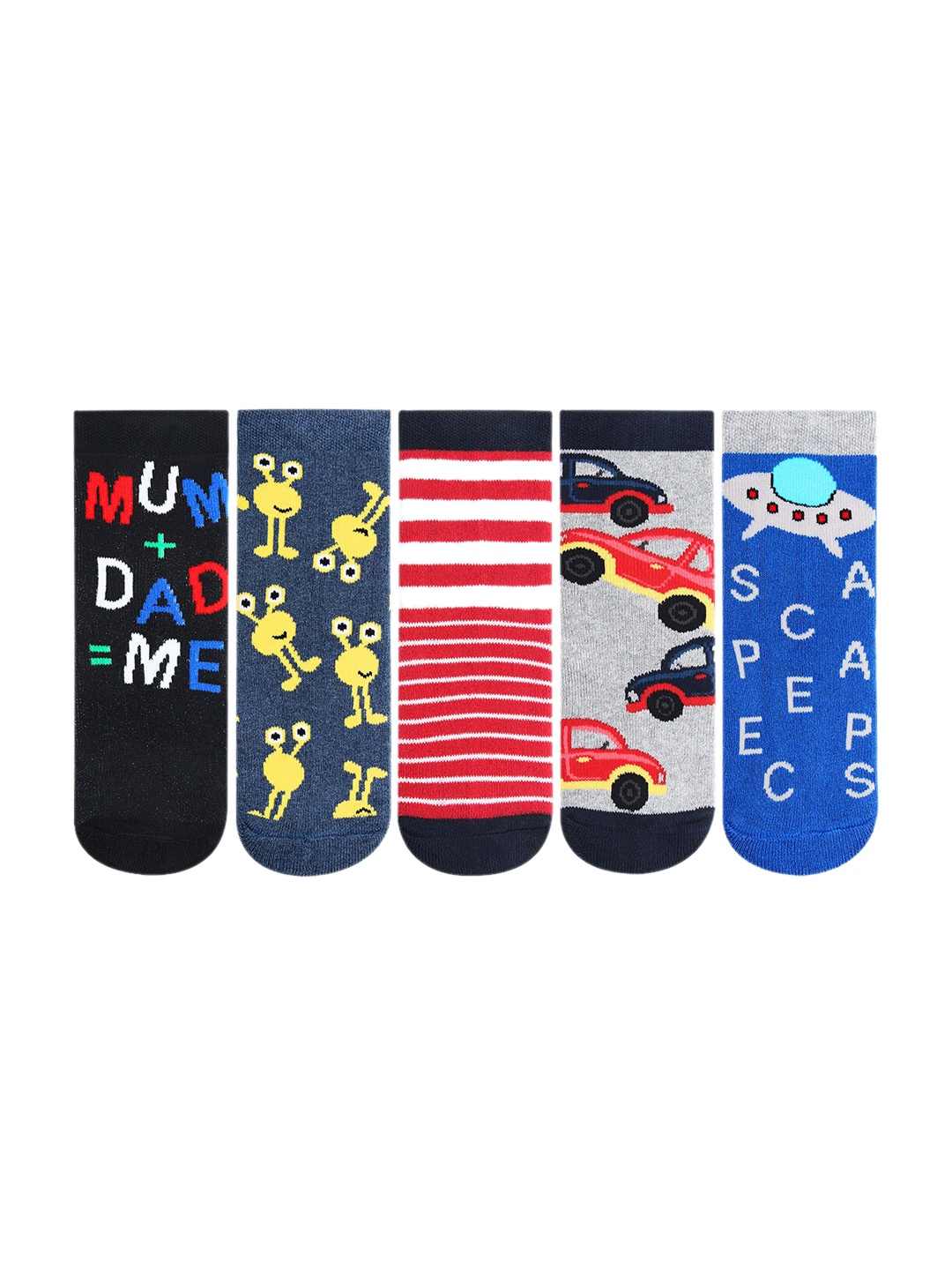 

Bonjour Boys Pack Of 5 Assroted Above Ankle-Length Socks, Assorted