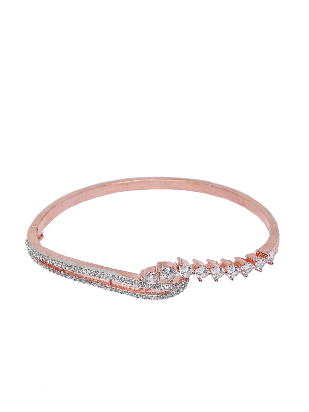

INDYA White Rose Gold-Plated Wraparound Bracelet