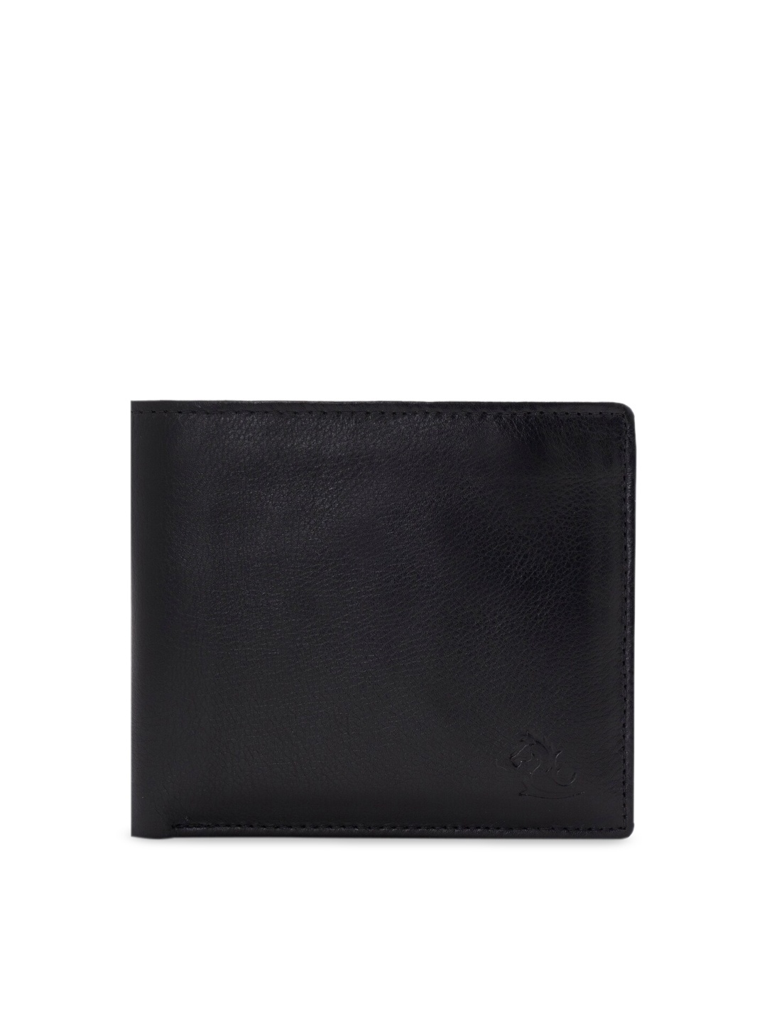 

Kara Men Black Textured Two Fold Leather Wallet