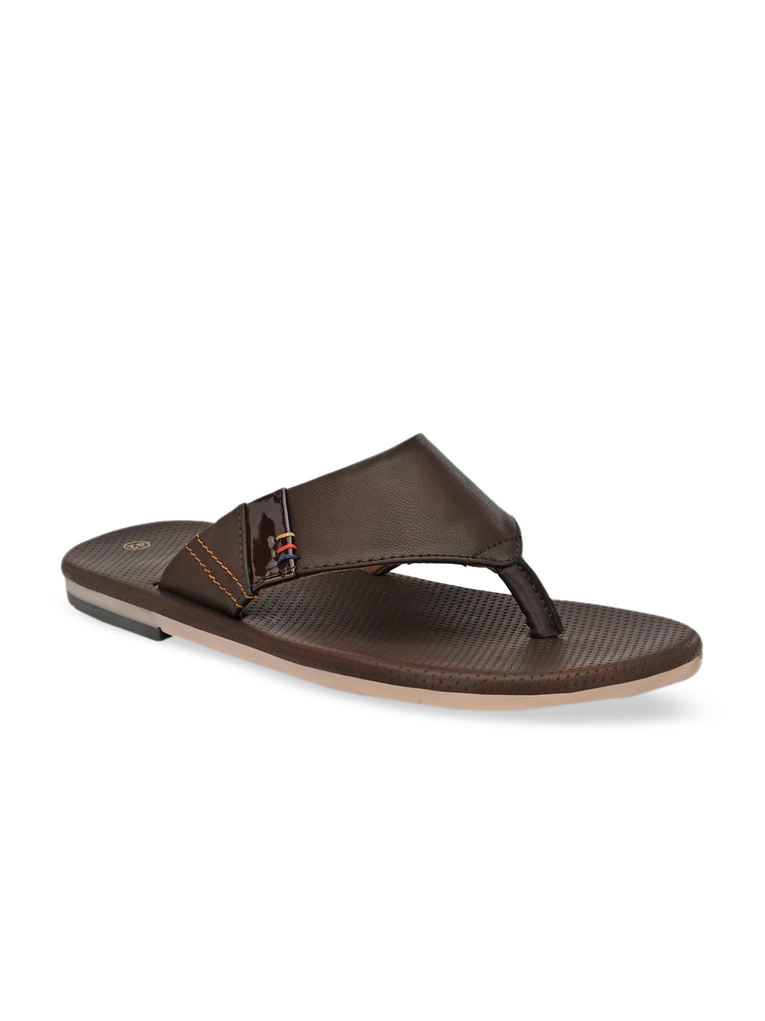 

Azzaro Black Men Brown Solid Comfort Sandals