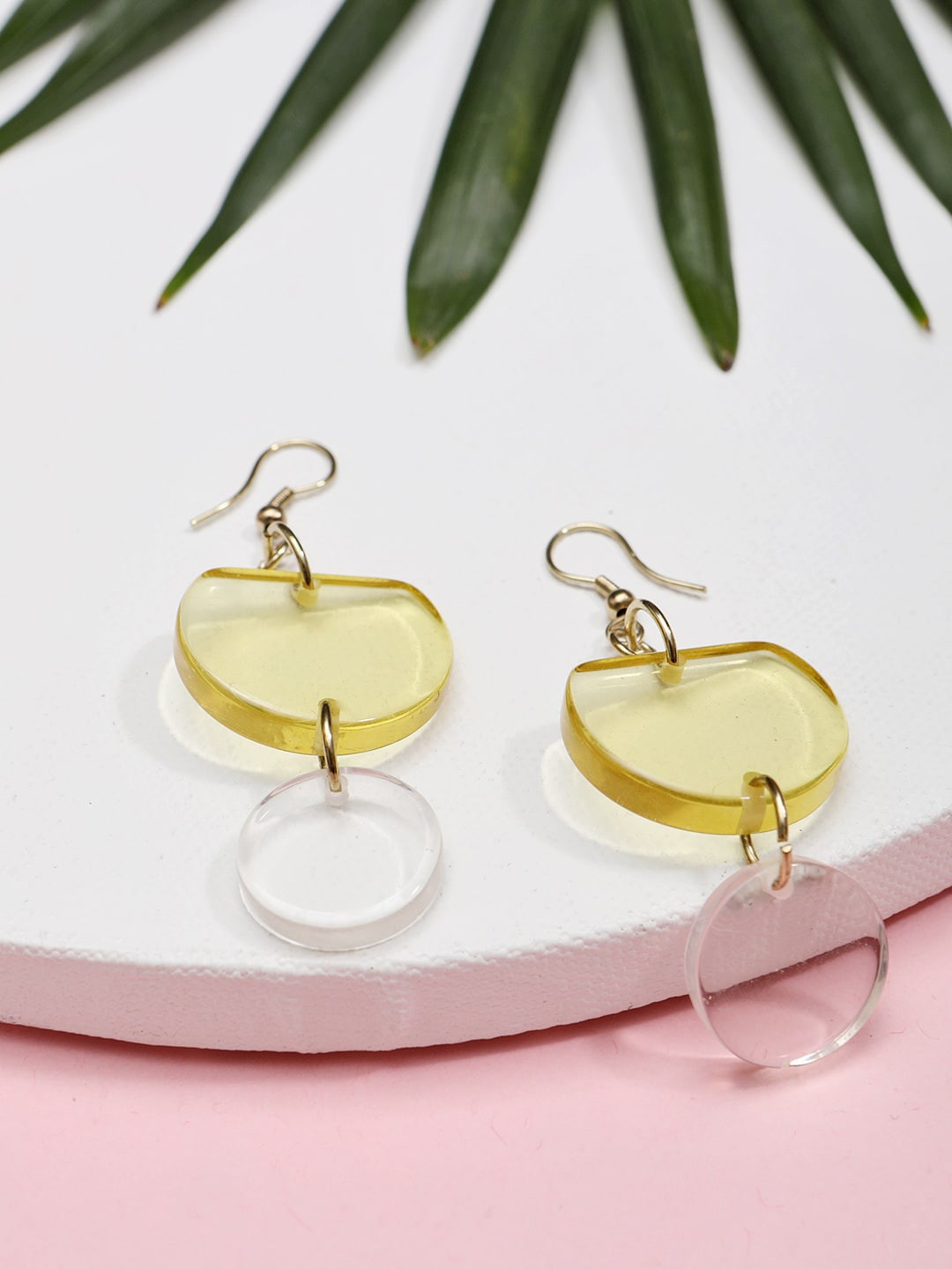 

STREET 9 Yellow Contemporary Drop Earrings