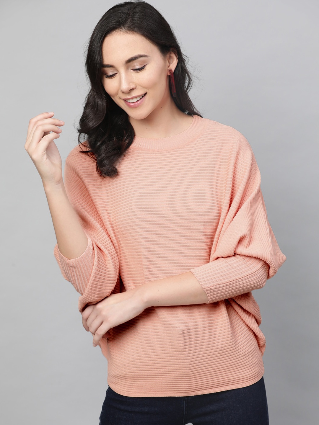 

STREET 9 Women Pink Solid Sweatshirt