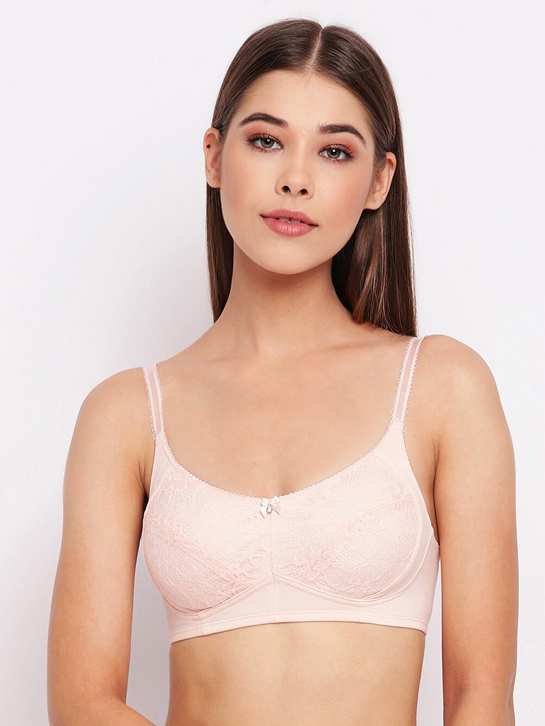 

Enamor Pink Lace Non-Wired Non Padded Everyday Bra A052, Nude