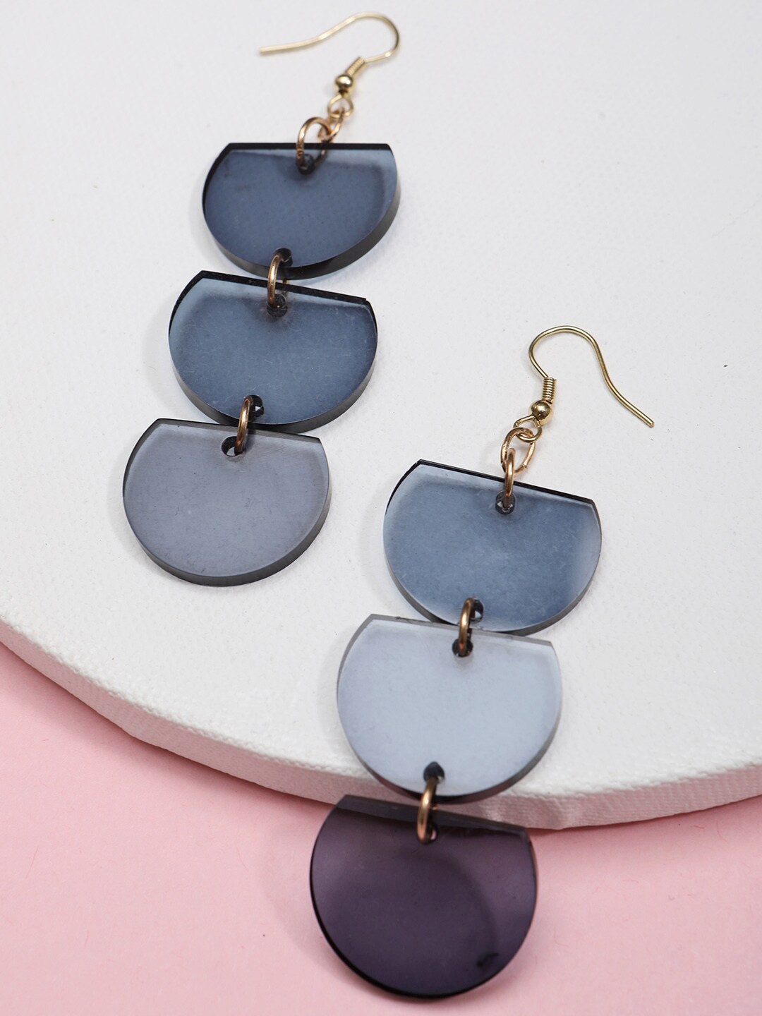 

STREET 9 Blue Geometric Drop Earrings