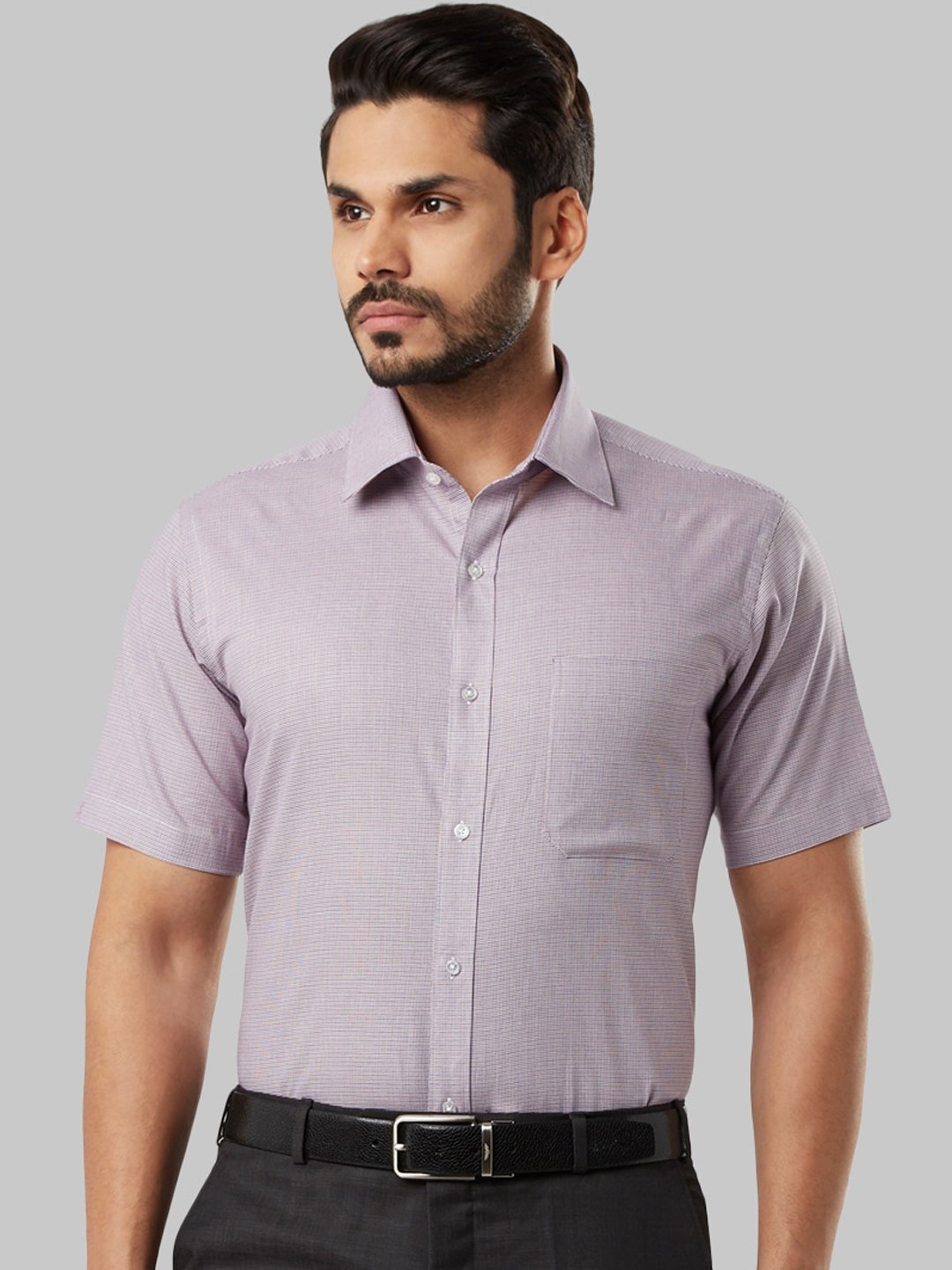 

Raymond Men Brown Regular Fit Self Design Formal Shirt