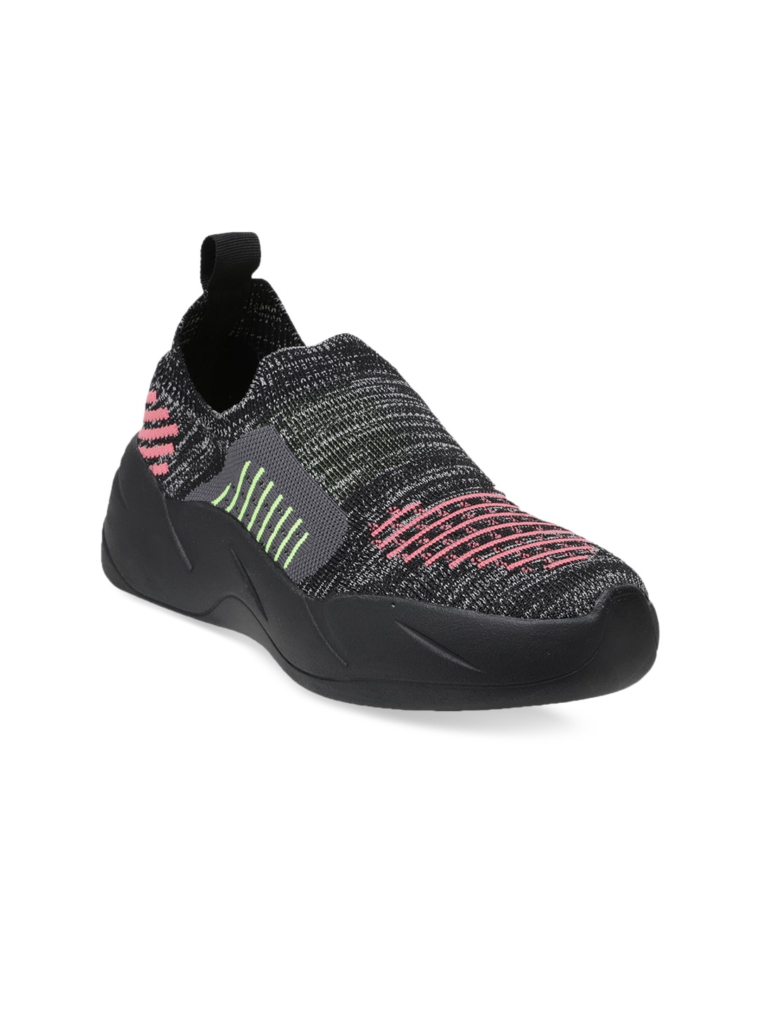 

Carlton London sports Women Black Slip-On Sneakers