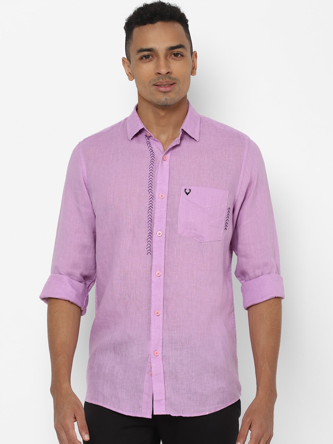 

Allen Solly Men Purple Regular Fit Solid Casual Shirt