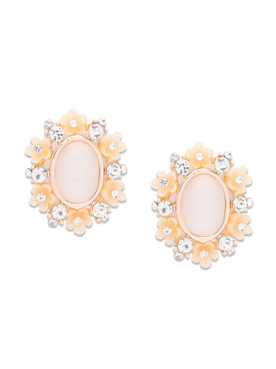 

Globus Rose Gold Plated Handcrafted Floral Studs