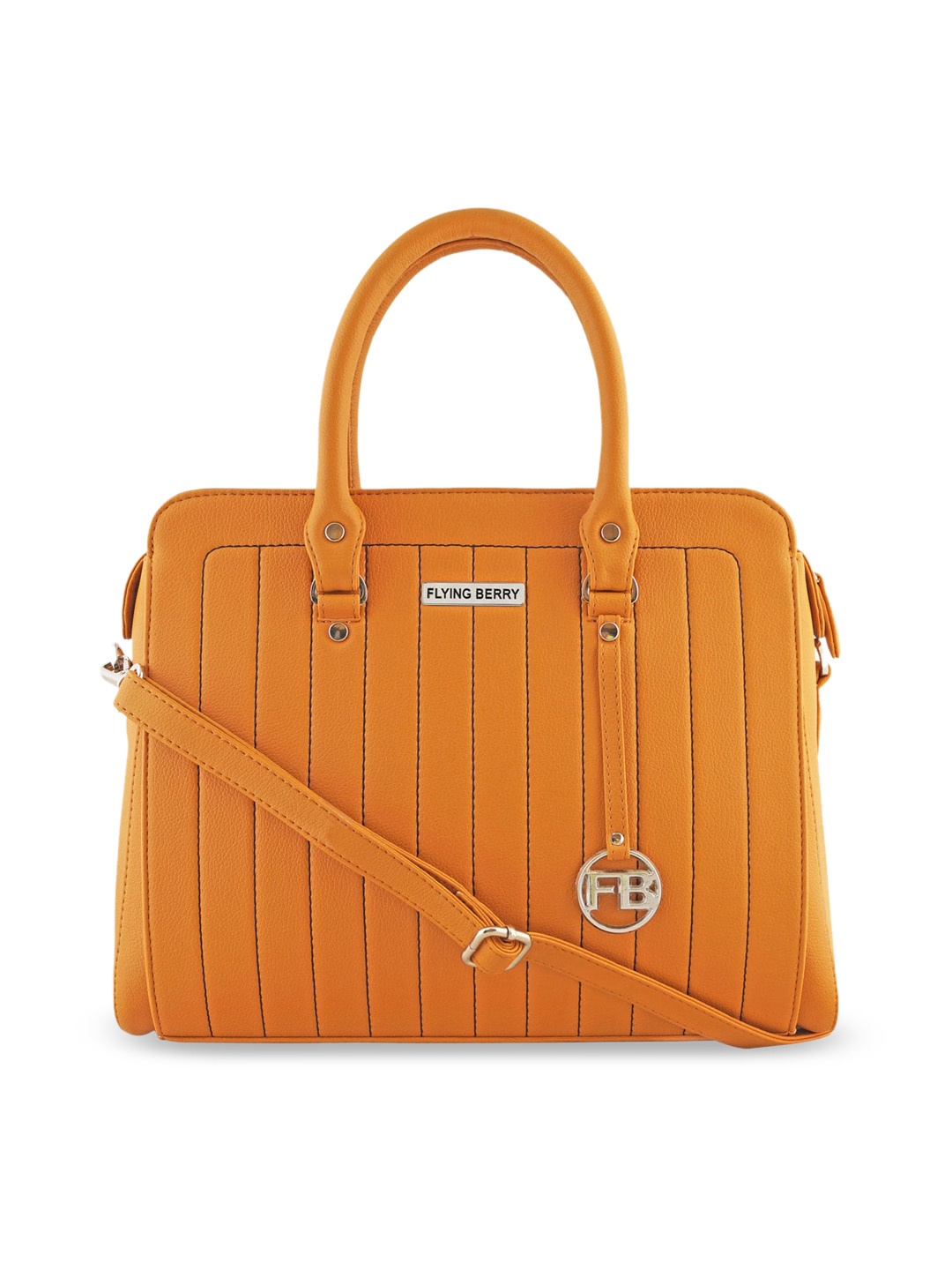 

FLYING BERRY Tan Textured Handheld Bag