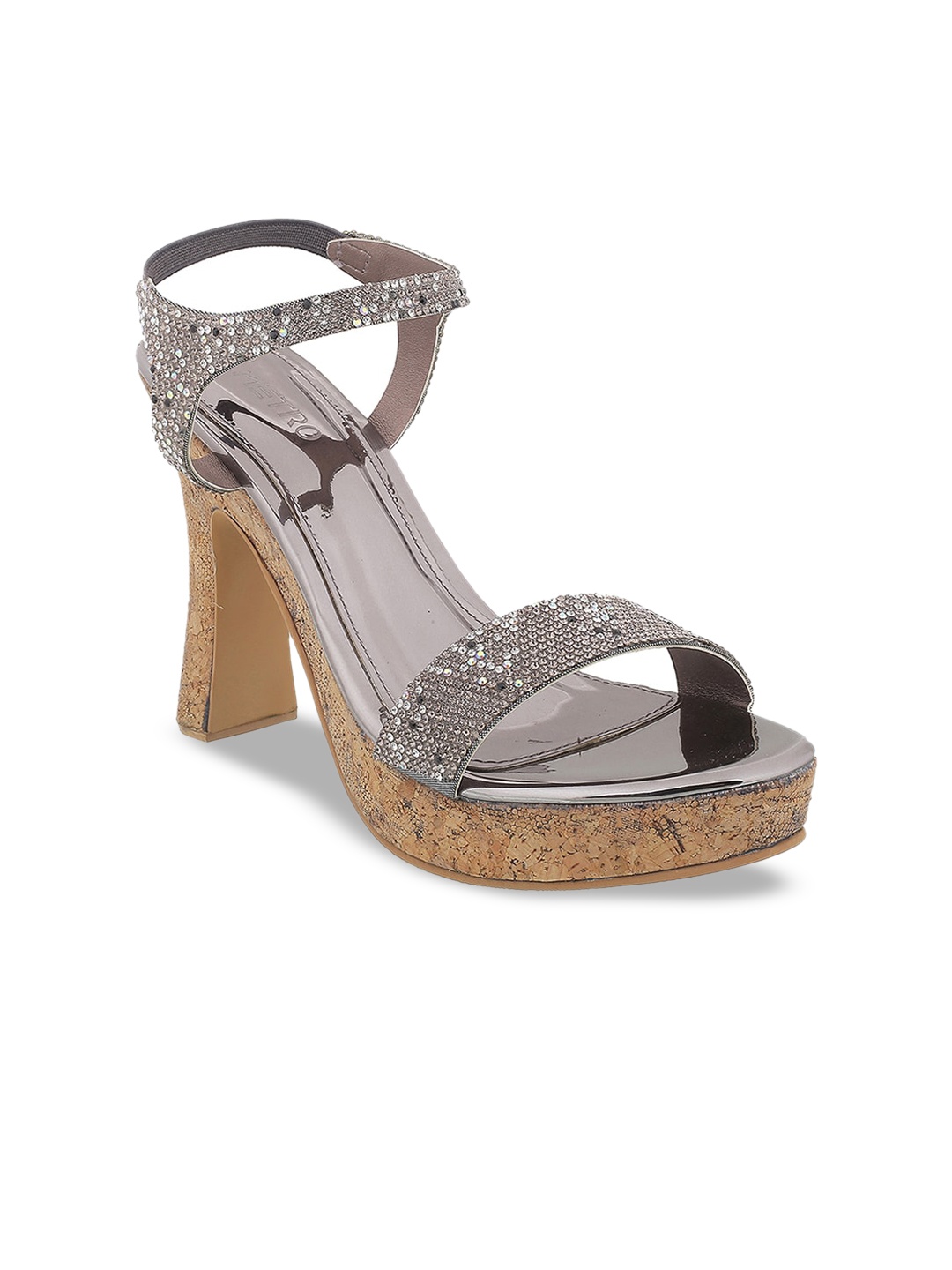 

Metro Women Grey Embellished Heels