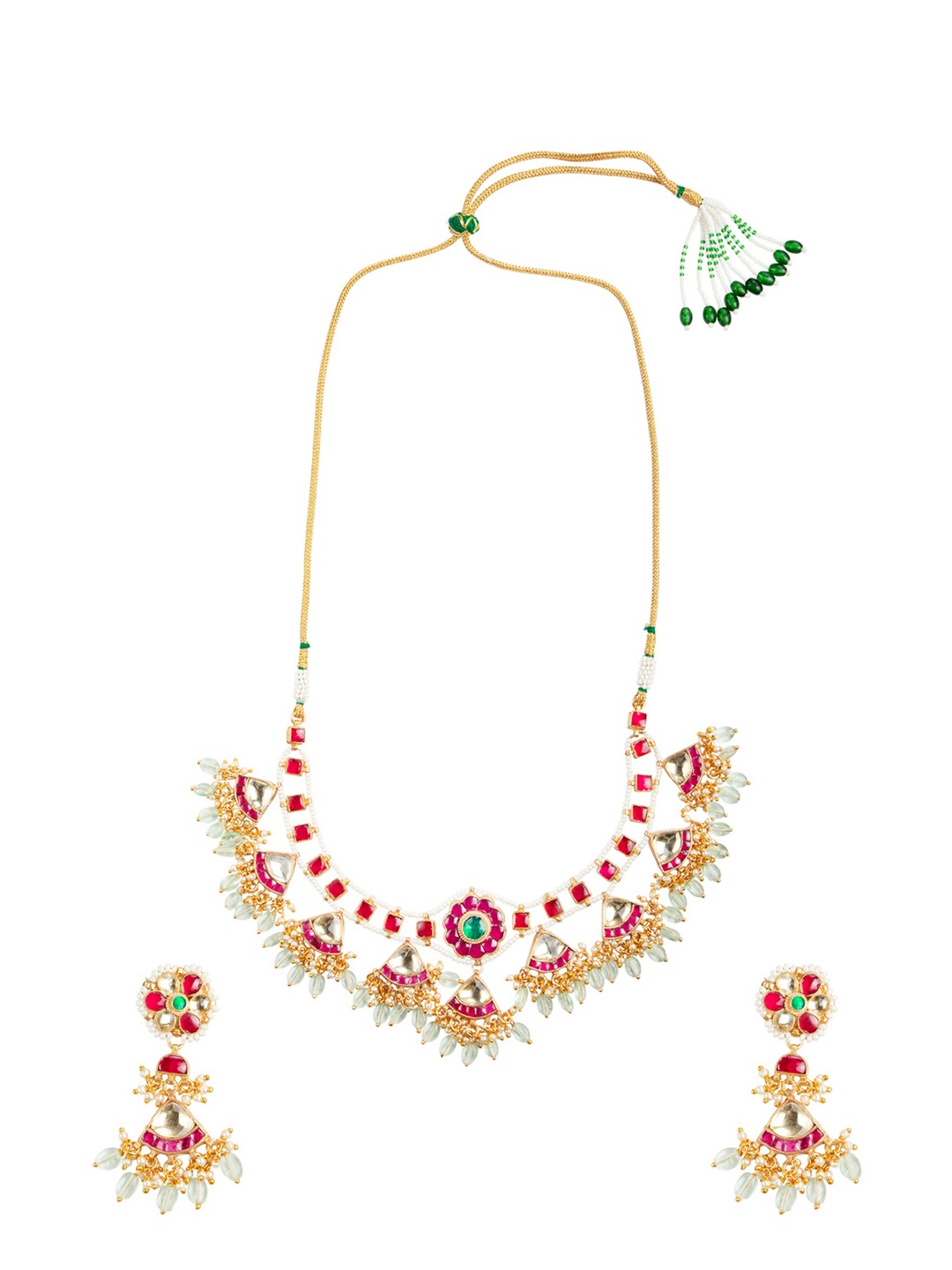 

MORKANTH JEWELLERY Gold-Plated Metal Handcrafted Jewellery Set