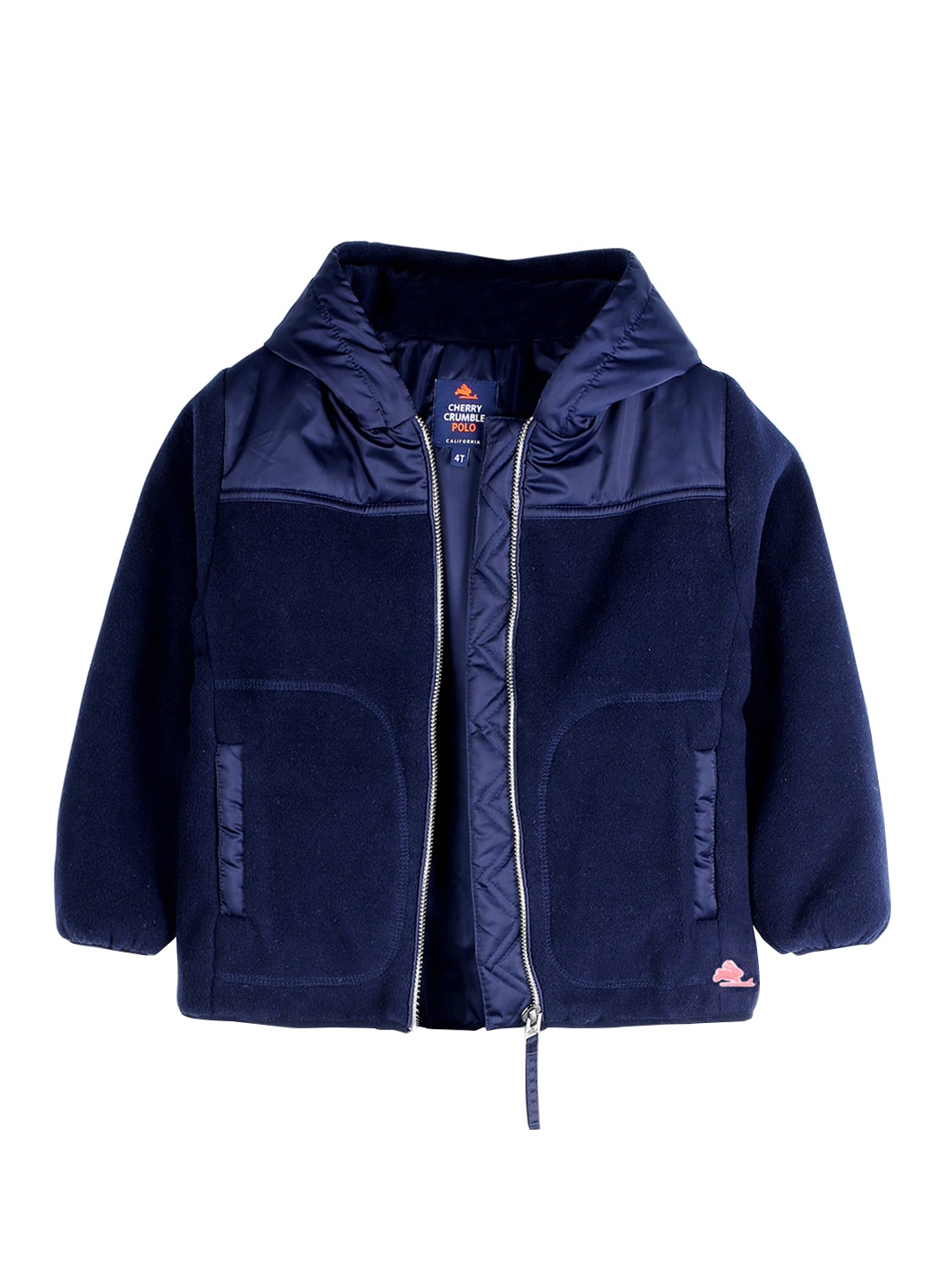 

Cherry Crumble Unisex Kids Navy Blue Colourblocked Padded Jacket