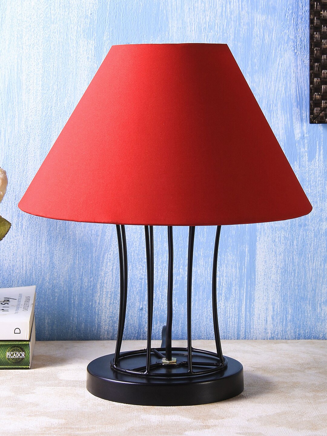 

Devansh Red Solid Traditional Table Lamp