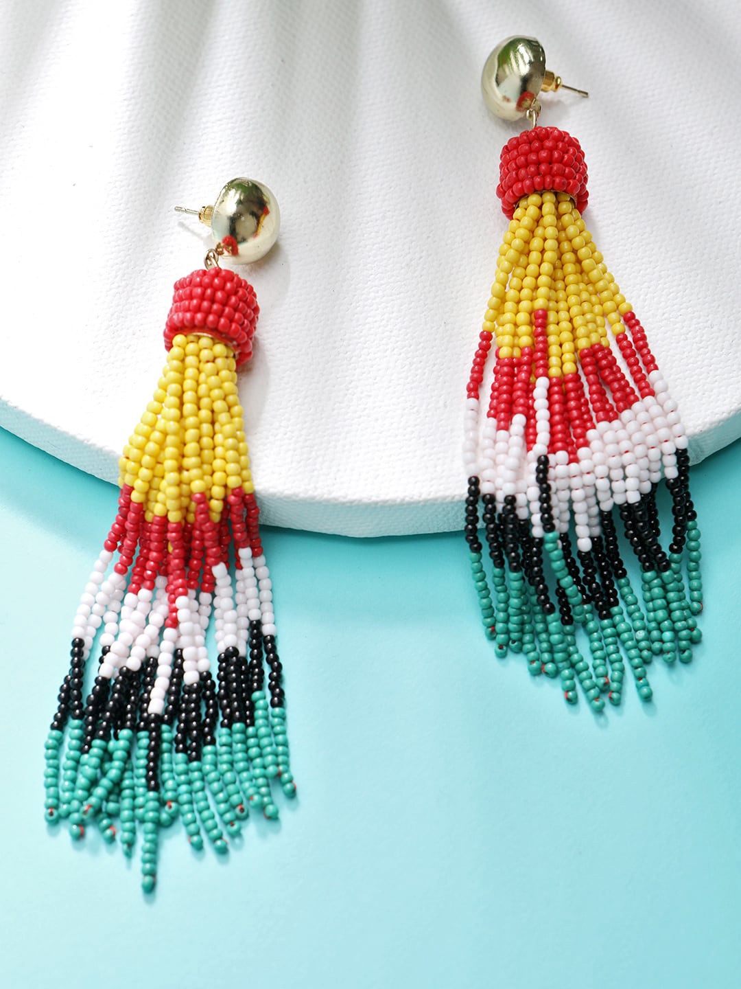 

STREET 9 Multicoloured Contemporary Drop Earrings, Multi