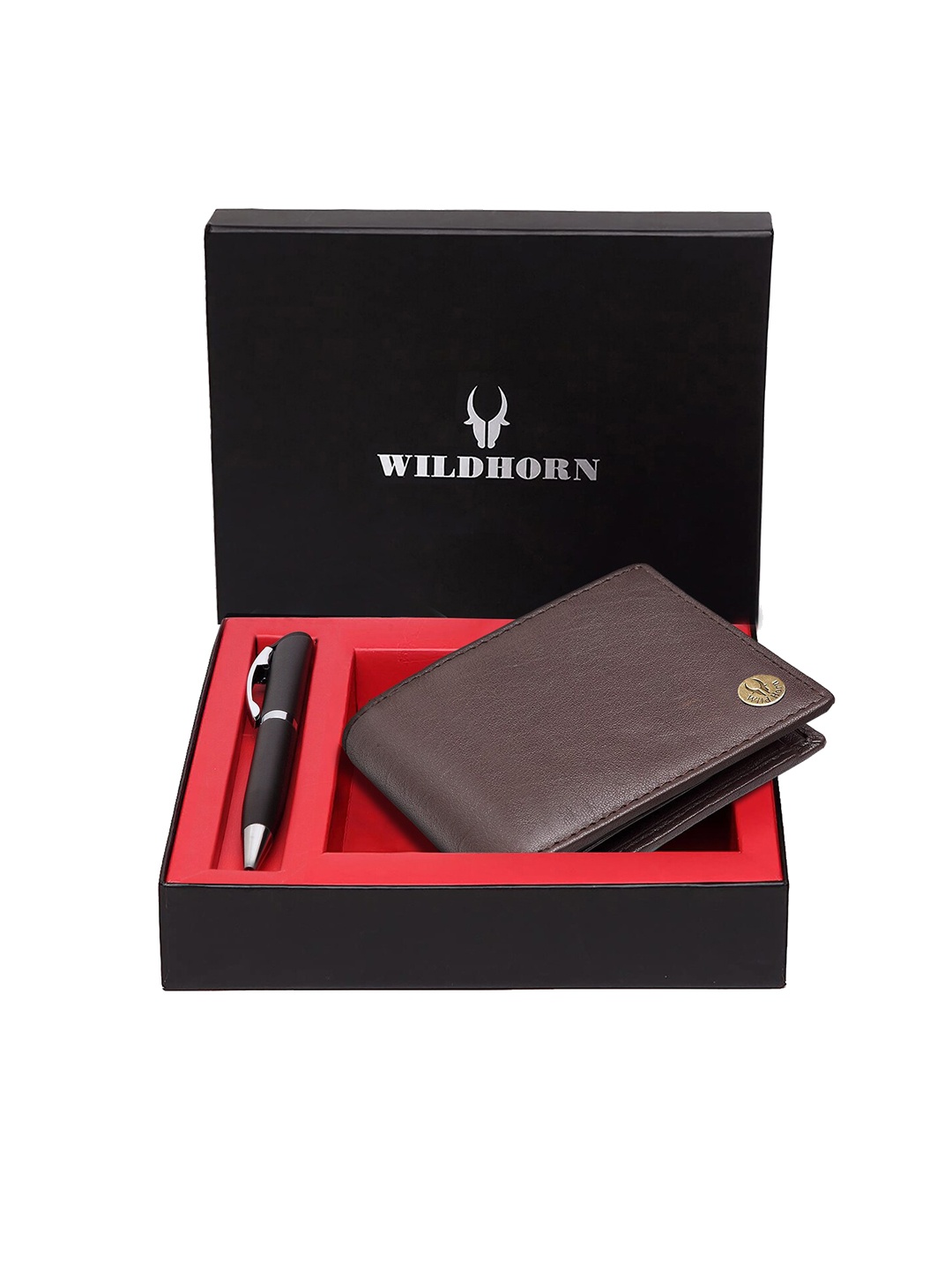 

WildHorn Men Brown & Black Genuine Leather Accessory Gift Set