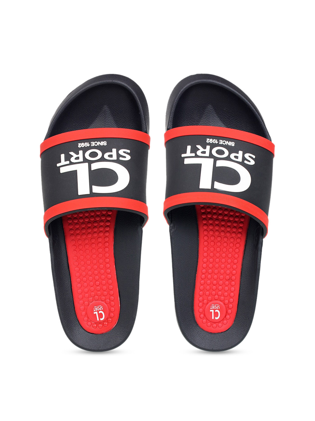 

Carlton London sports Men Black & Red Printed Sliders