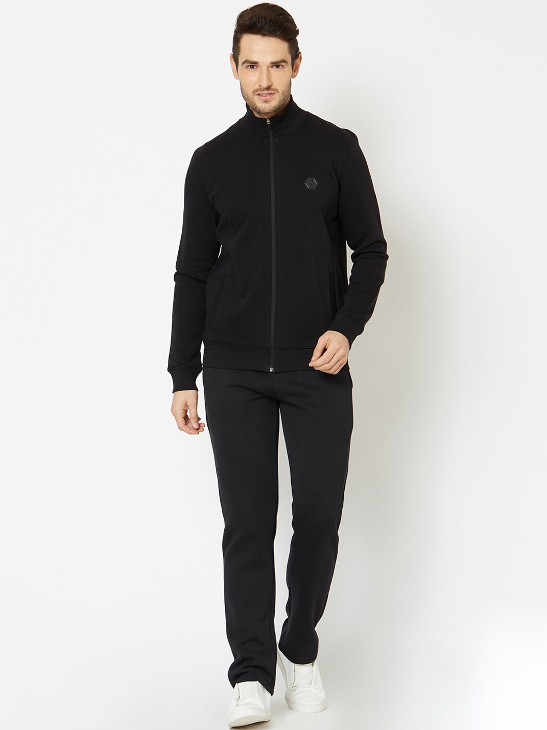 

Sweet Dreams Men Black Solid Tracksuit