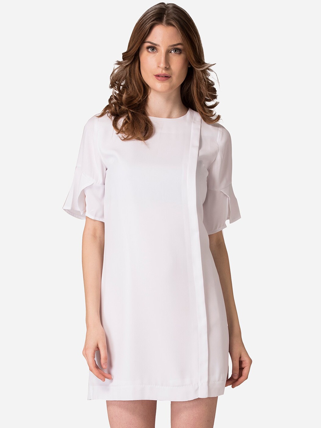 

Mode by Red Tape Women White Solid A-Line Dress