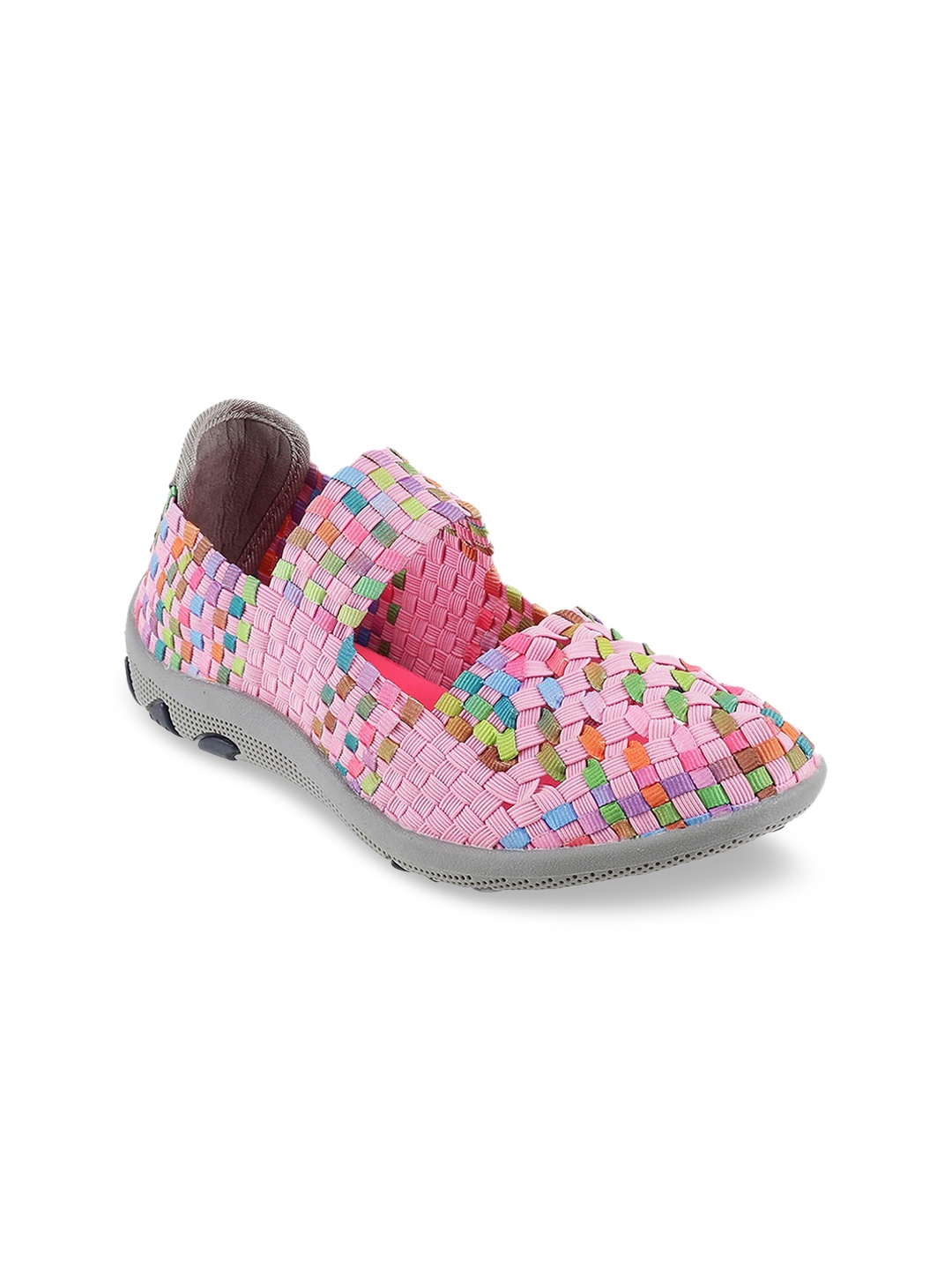 

Metro Women Pink Woven Design Sneakers