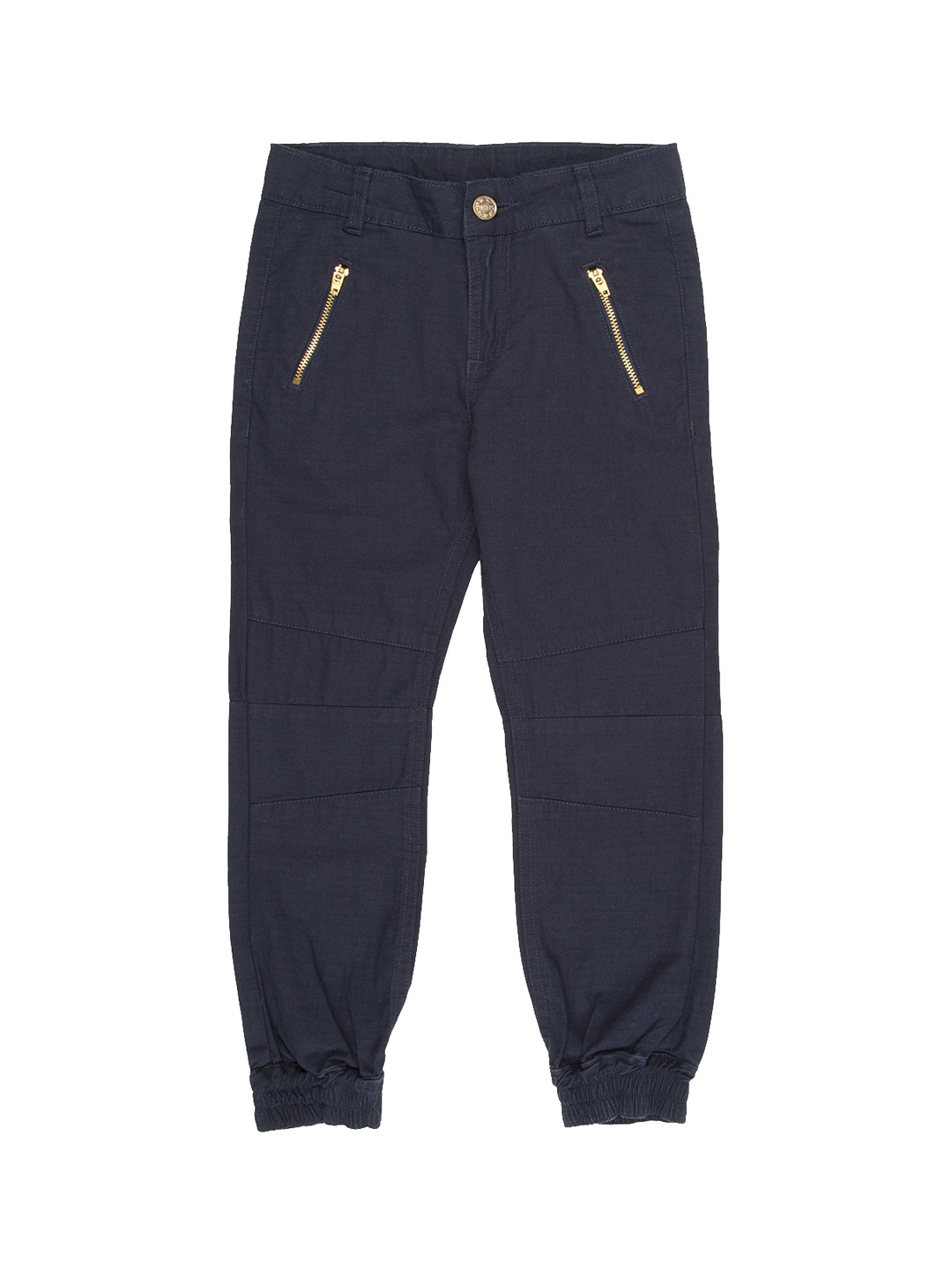 

Cherokee Boys Navy Blue Solid Straight Fit Woven Cargo Joggers