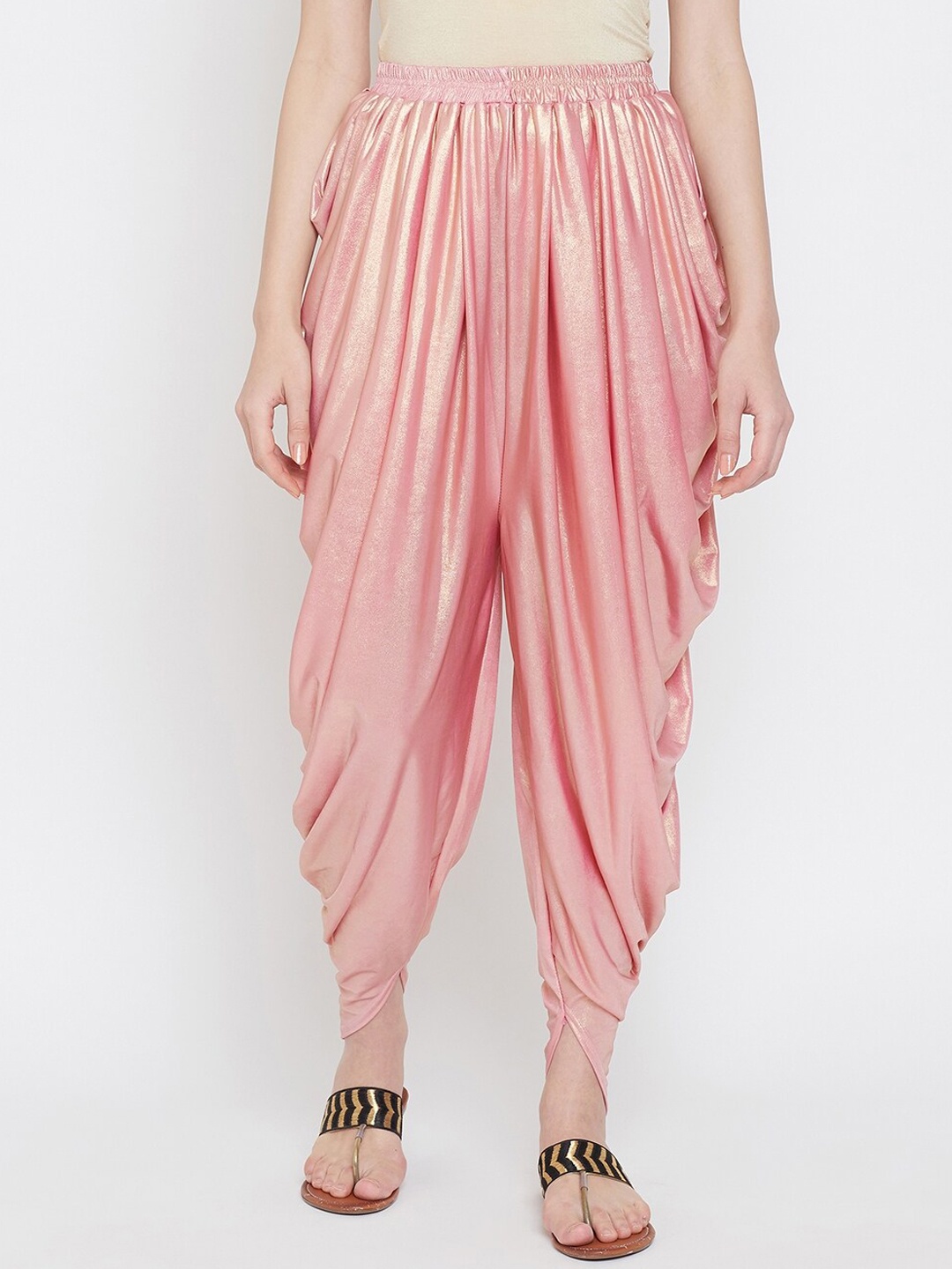 

Castle Women Pink Solid Shimmer Dhoti Pants