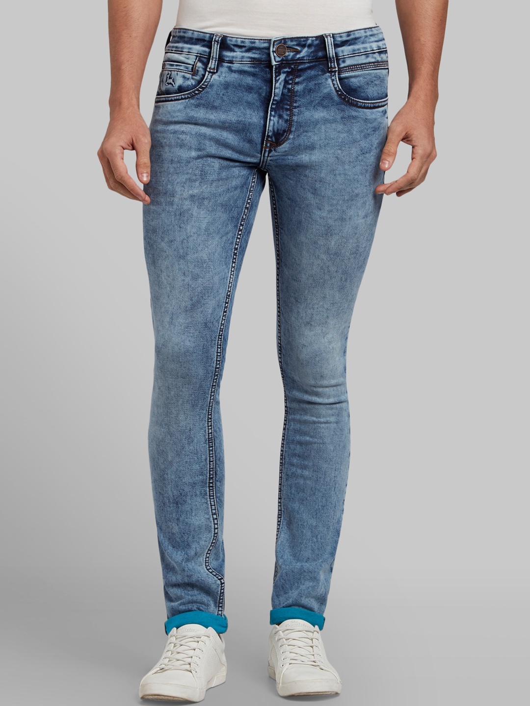 

Parx Men Blue Skinny Fit Mid-Rise Clean Look Jeans