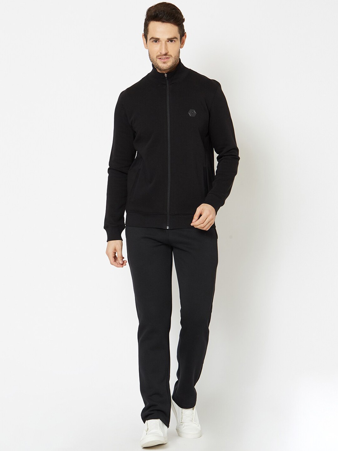 

Sweet Dreams Men Black Solid Tracksuit