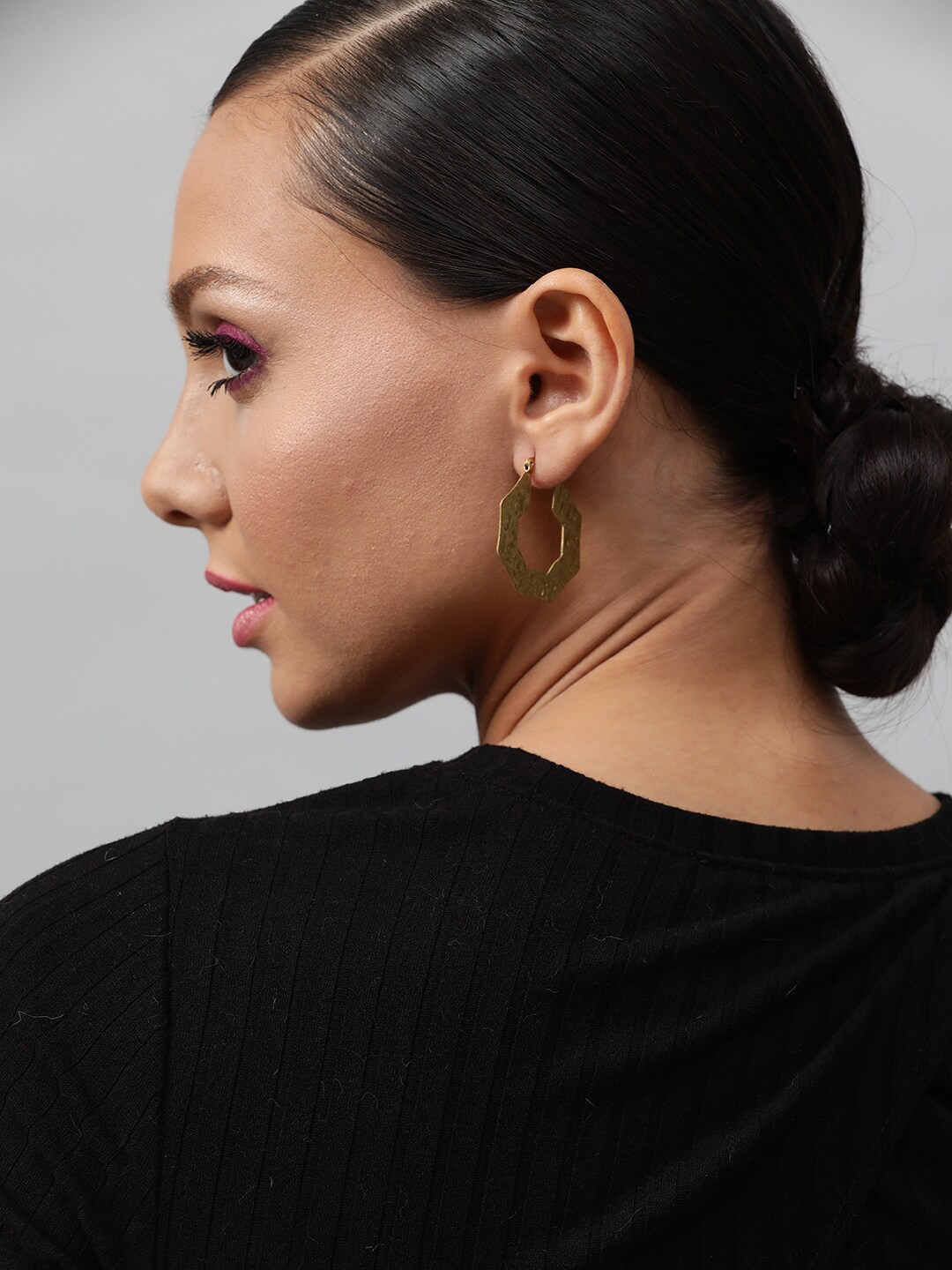 

STREET 9 Gold-Plated Geometric Drop Earrings