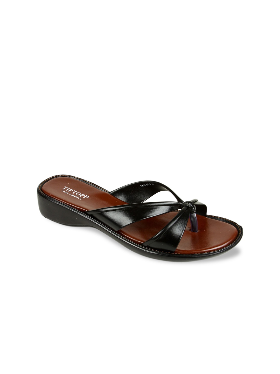 

Liberty Women Black Solid Rubber Open Toe Flats