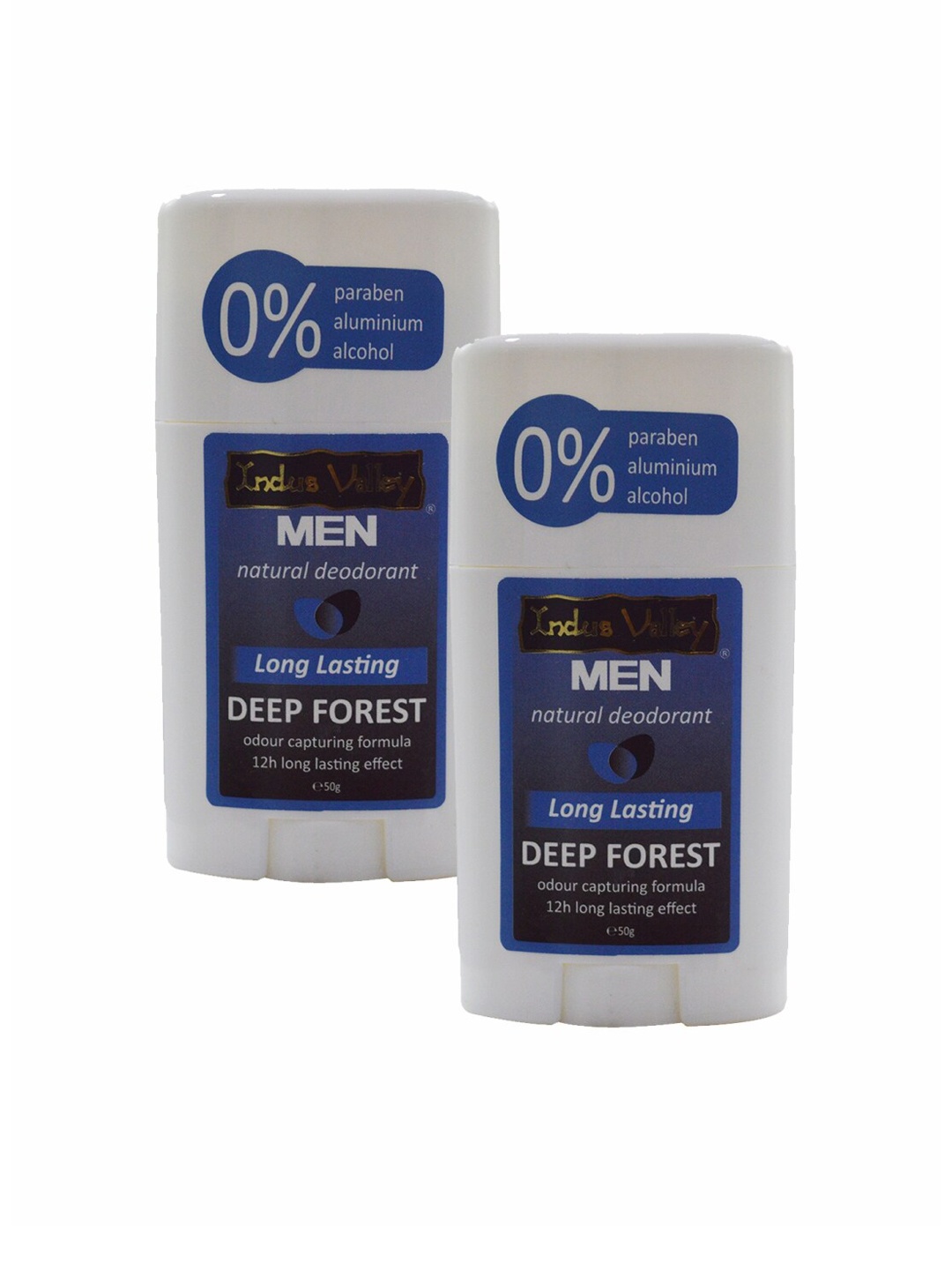 

Indus Valley Pack of 2 Deep Forest Natural Deodorant - 50 g, White