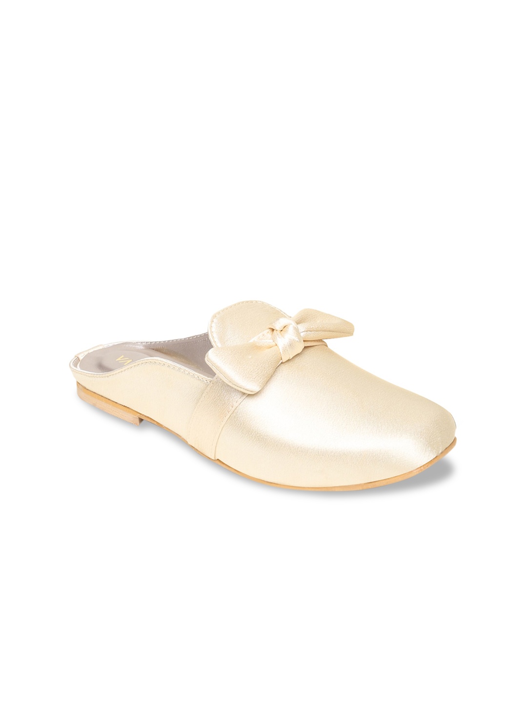 

VALIOSAA Women Gold-Toned Solid Mules
