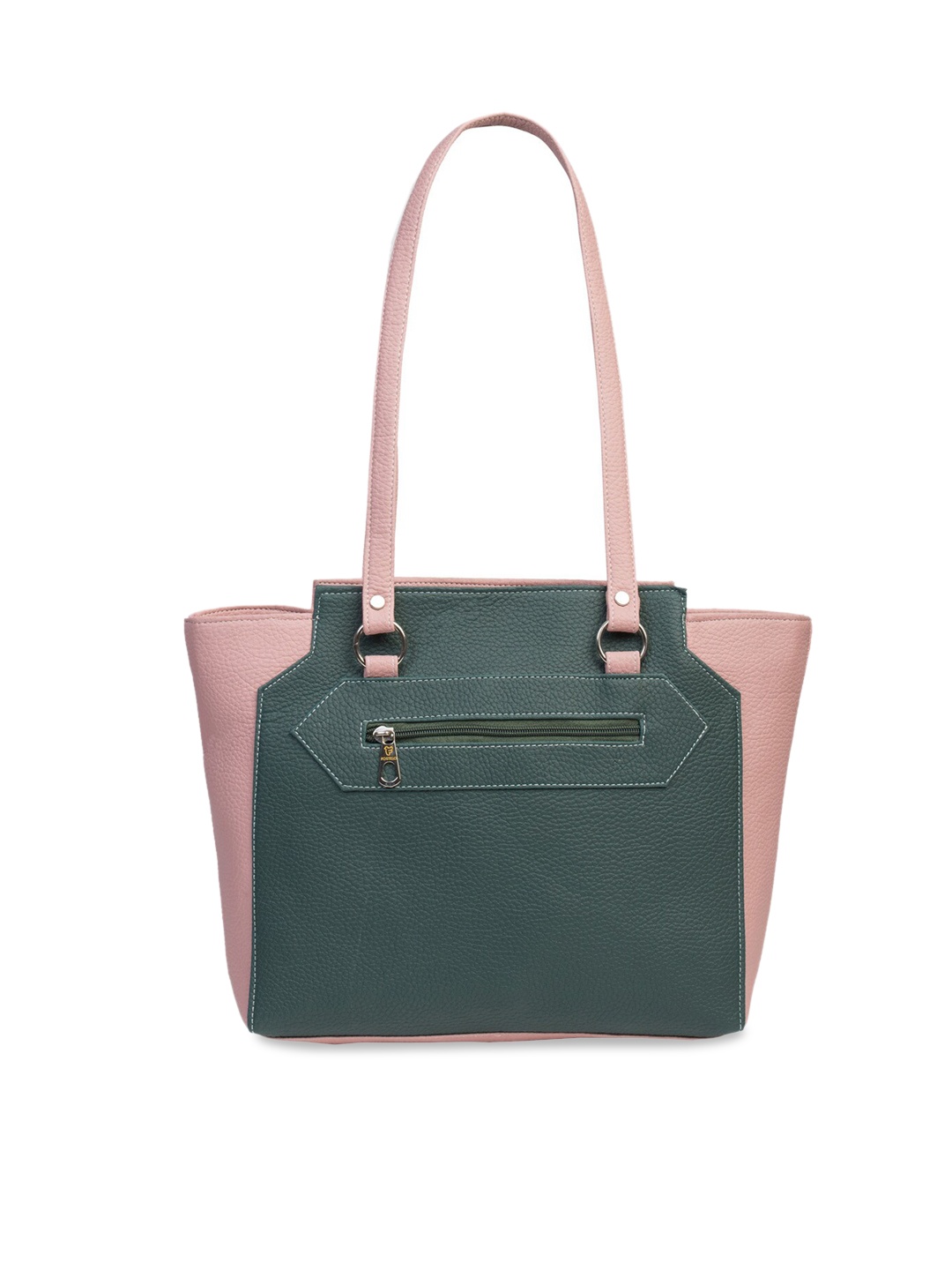 

Fostelo Green & Pink Colourblocked Shoulder Bag