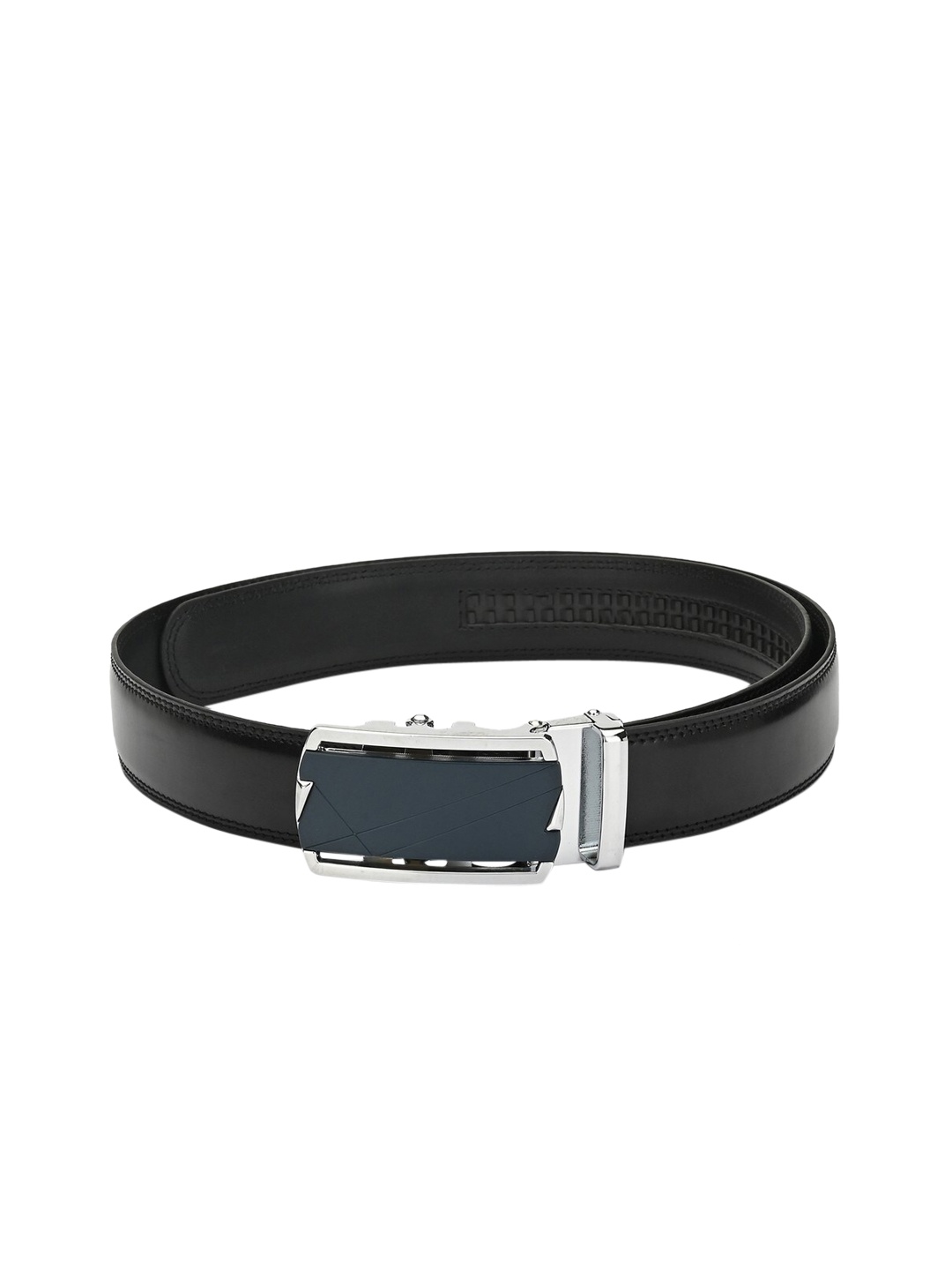 

Pacific Gold Men Black Solid Leather Belt