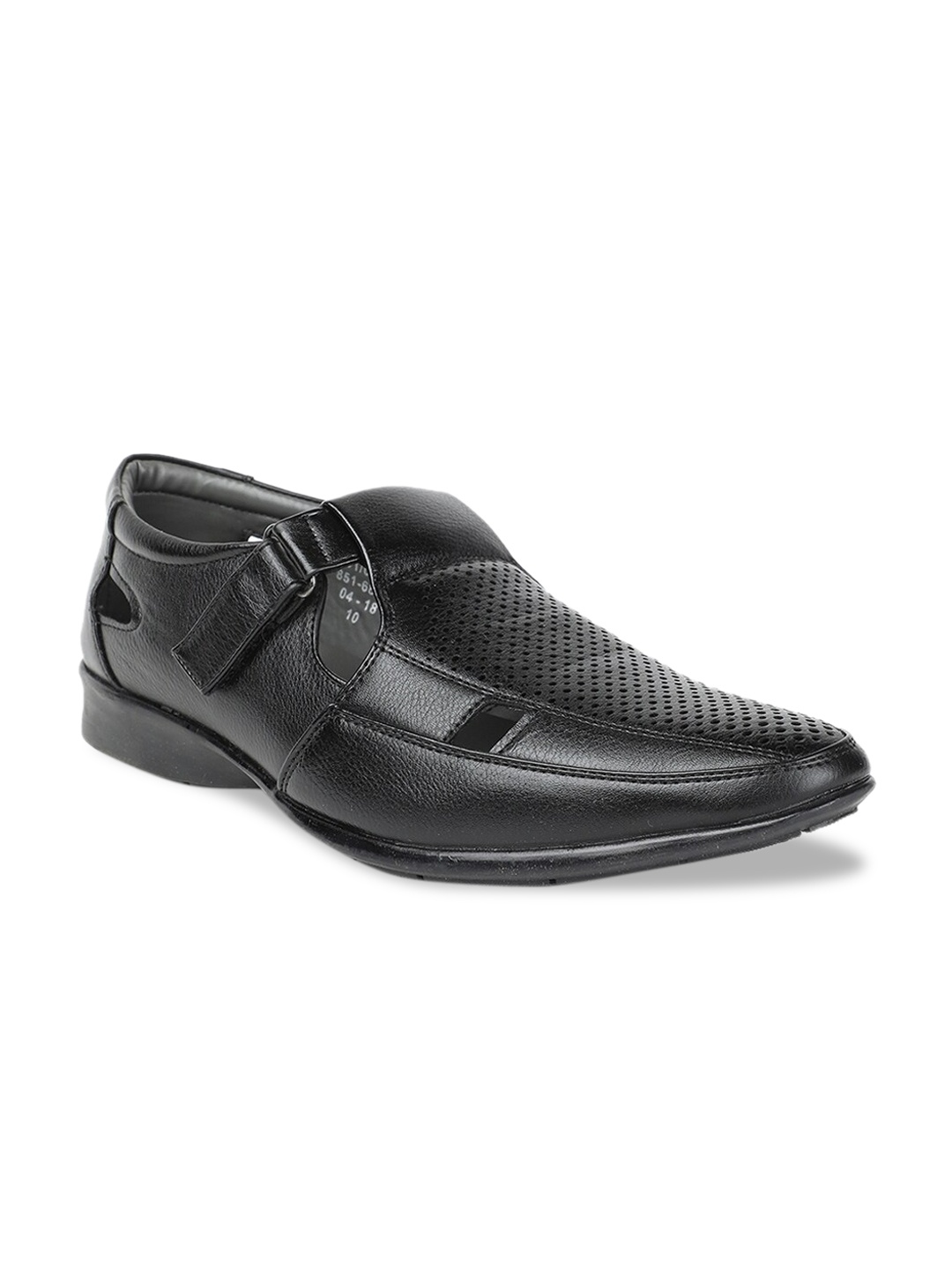 Bata Men Black Shoe-Style Sandals