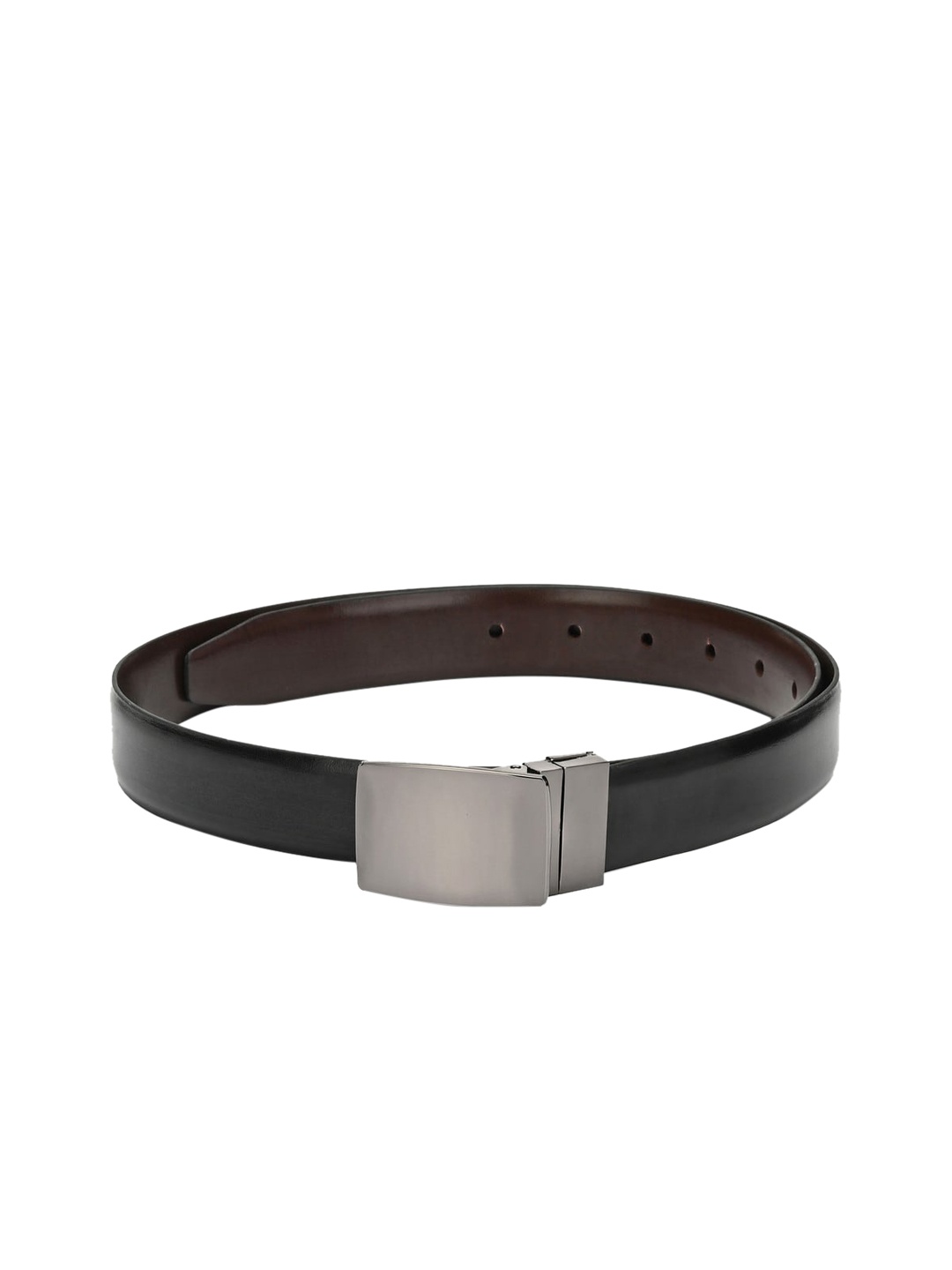 

Pacific Gold Men Black & Brown Solid Reversible Belt