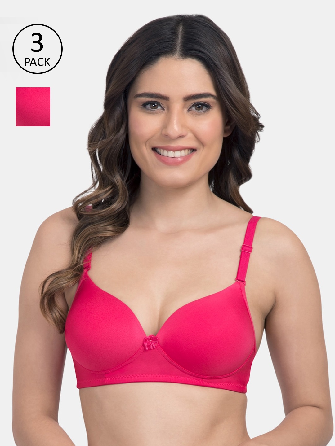 

Tweens Pink Solid Non-Wired Heavily Padded Everyday Bra