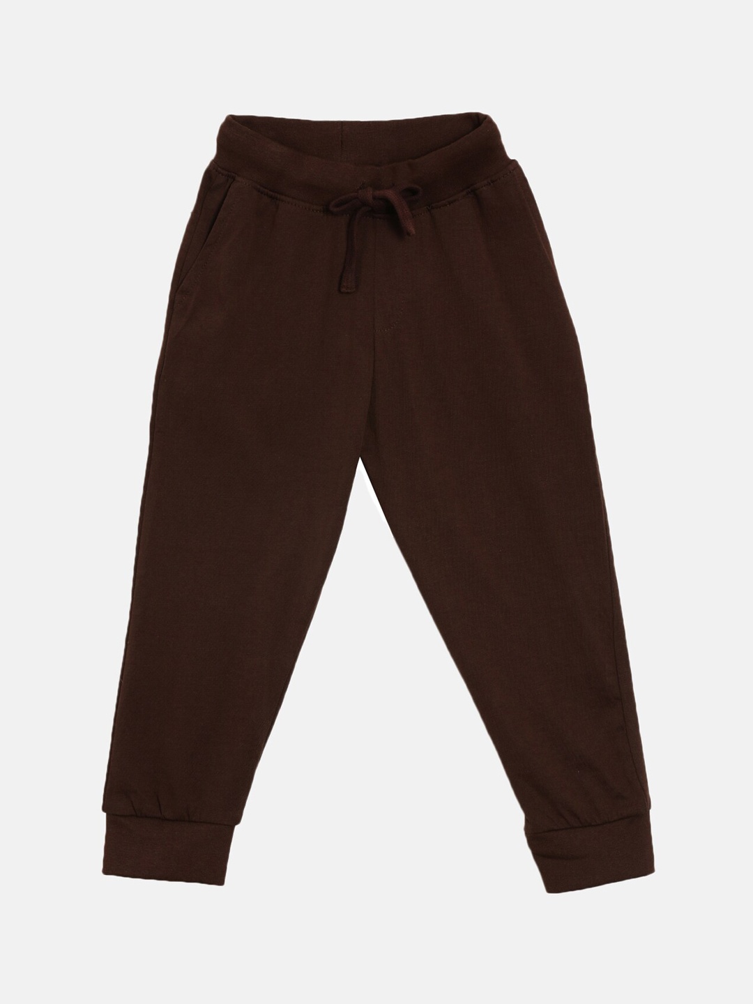 

KiddoPanti Boys Brown Solid Joggers
