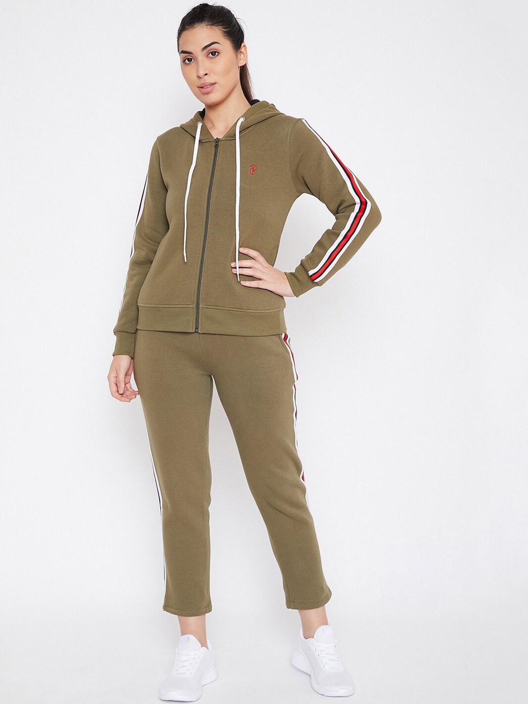

PERFKT-U Women Olive Green Solid Lifestyle Tracksuits
