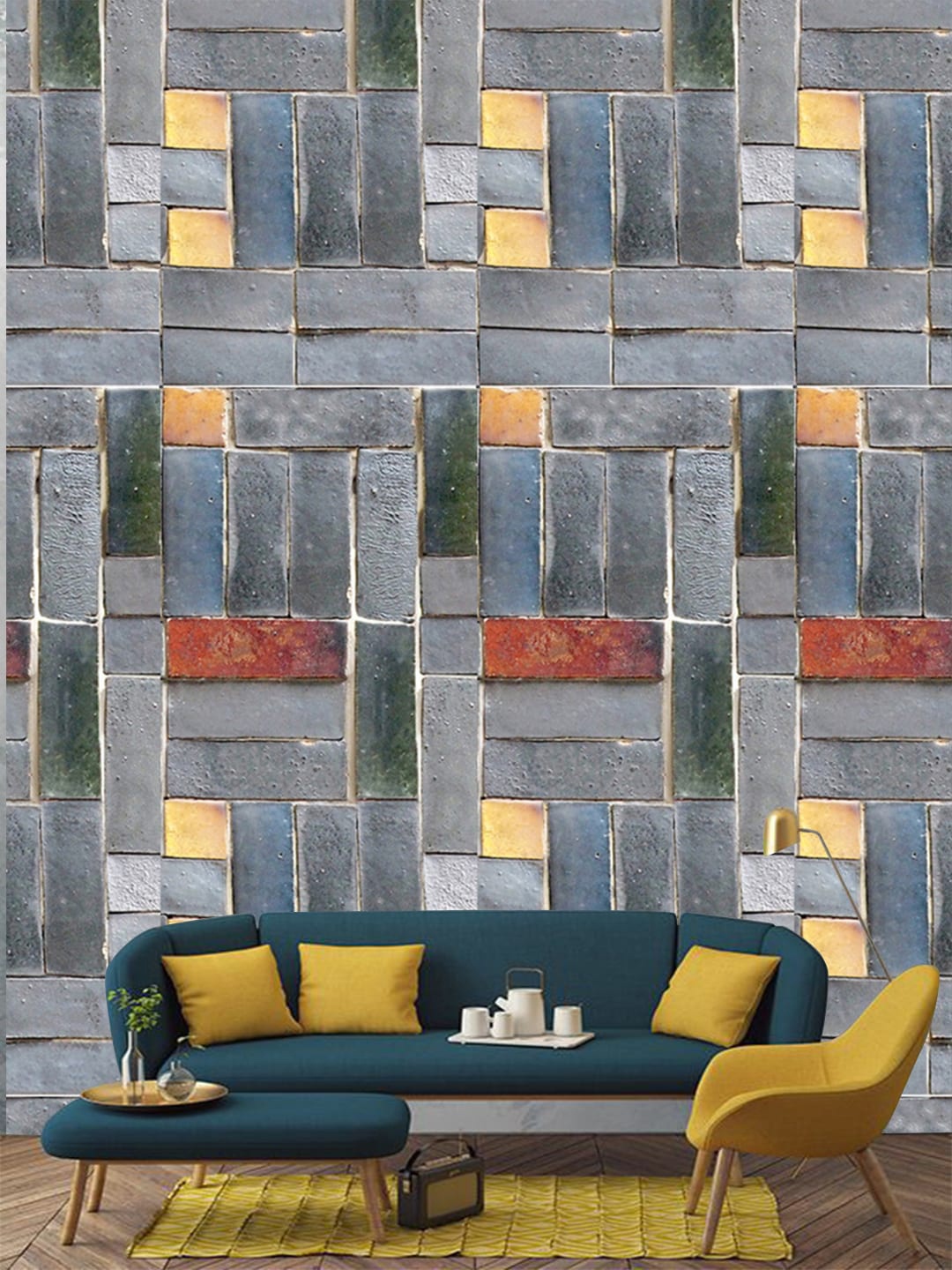 

Jaamso Royals Grey Antique Stone Brick WallPaper