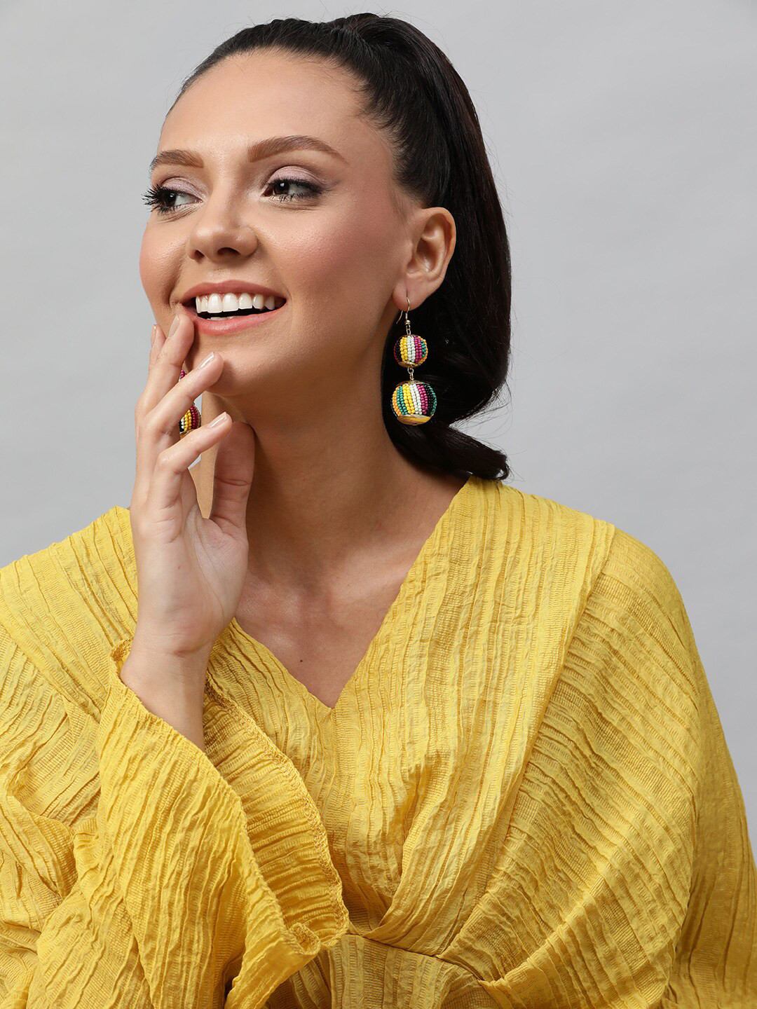 

STREET 9 Multicoloured Circular Drop Earrings, Multi