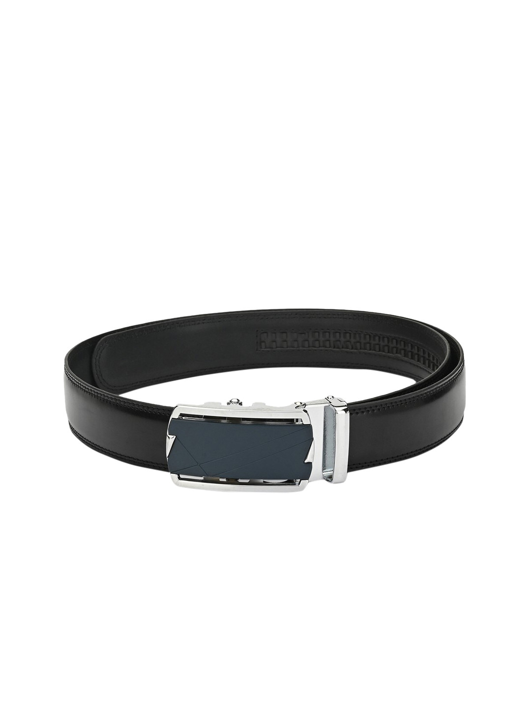 

Pacific Gold Men Black Solid Leather Belt