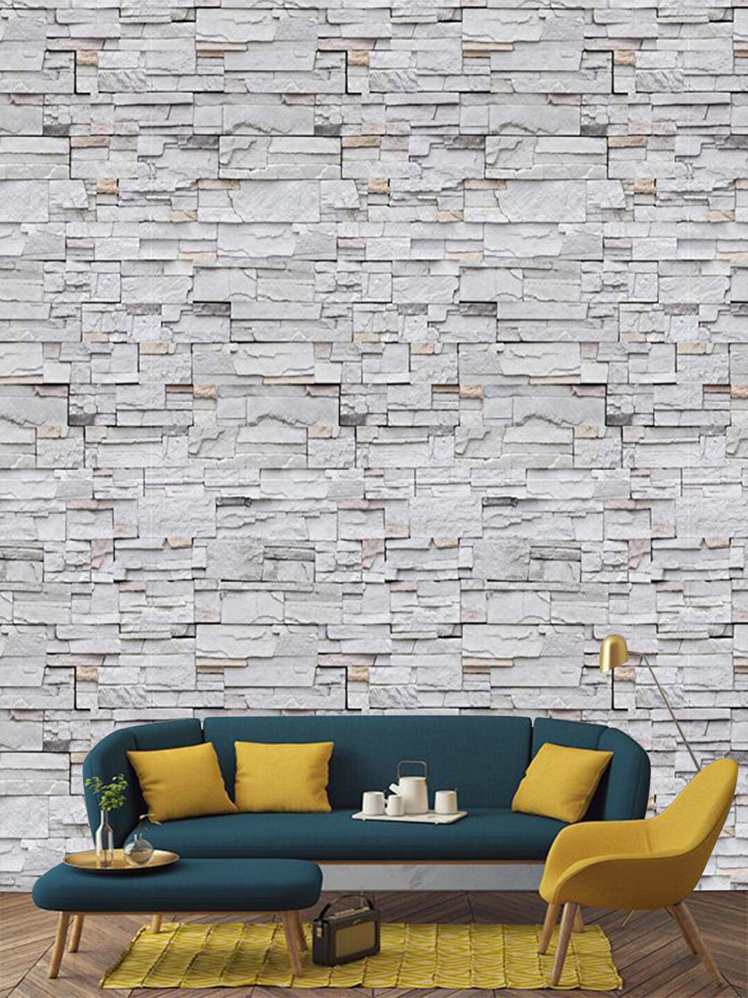 Jaamso Royals Grey & Off-White Stone Grain Wallpaper