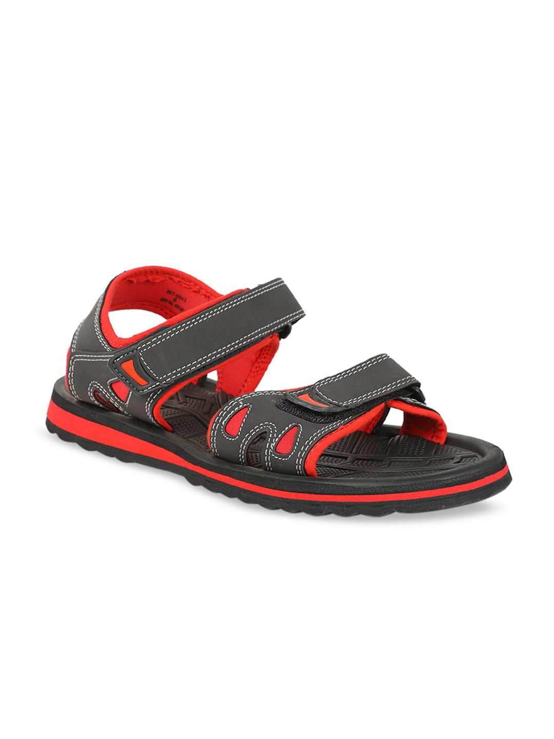 

Bata Men Black & Red Solid Sports Sandals