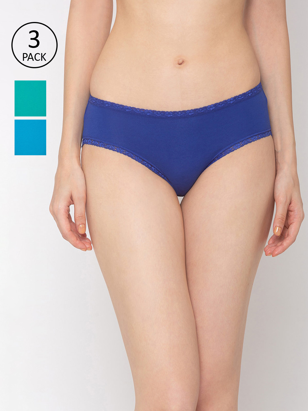 

Candyskin Women Pack Of 3 Assorted Sustainable Bikini Briefs CSPL-05