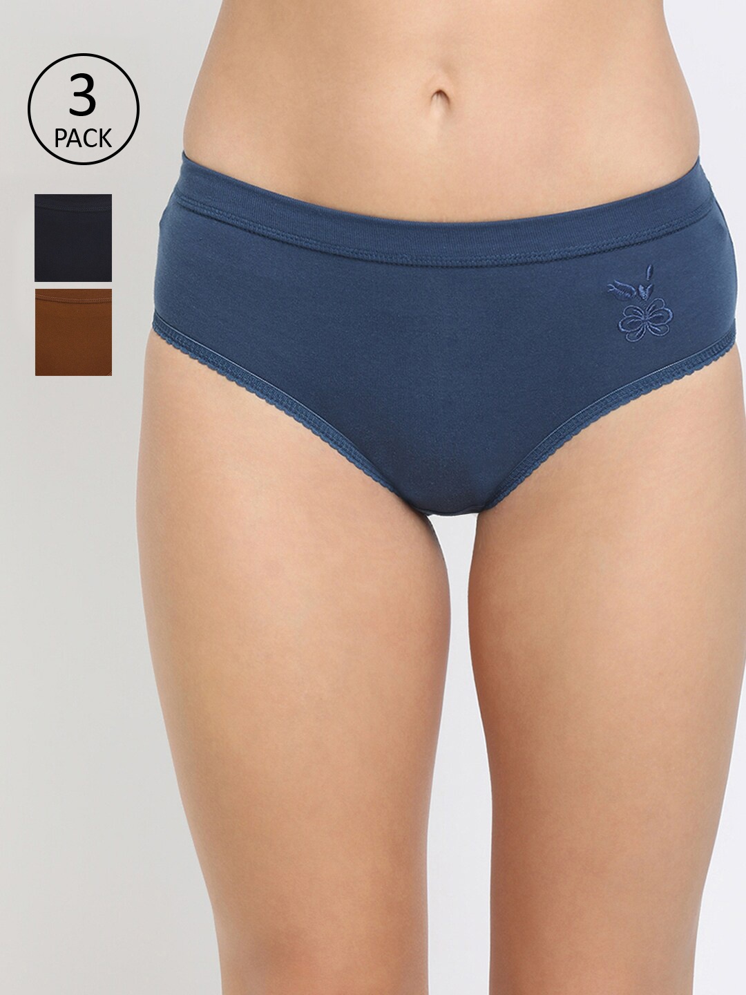

DIXCY SCOTT Slimz Women Pack Of 3 Assorted Basic Briefs PR119673