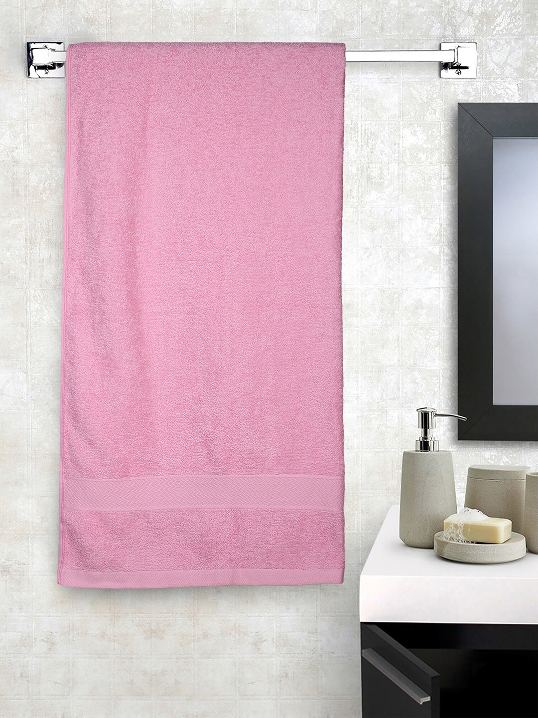 

Raymond Home Unisex Pink Solid 380 GSM Bath Towel