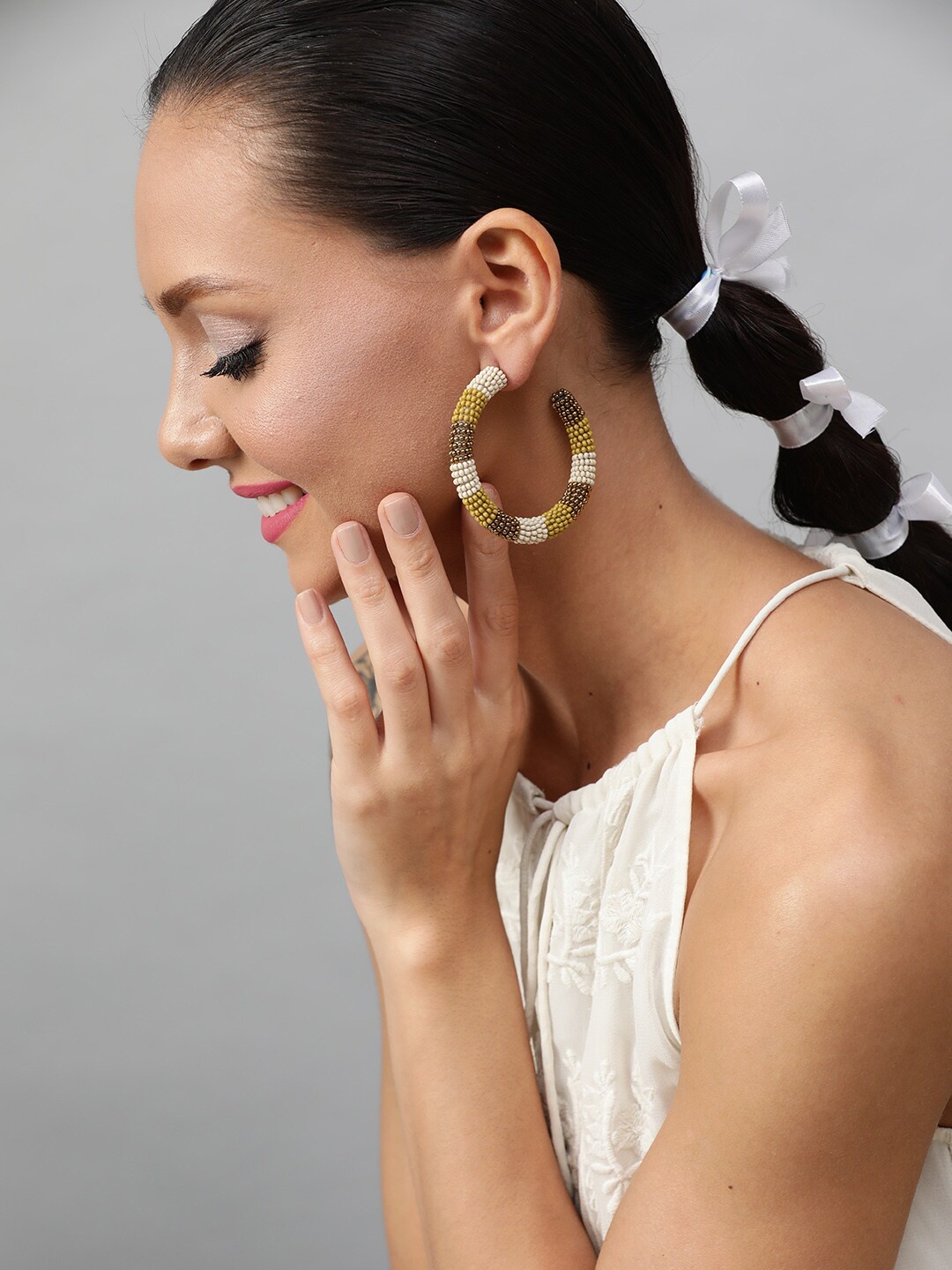 

STREET 9 Multicoloured Circular Hoop Earrings, Multi