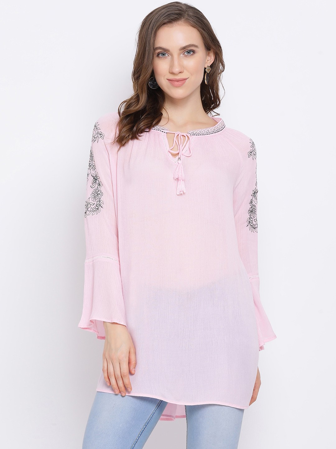 

Oxolloxo Women Pink Solid Tunic