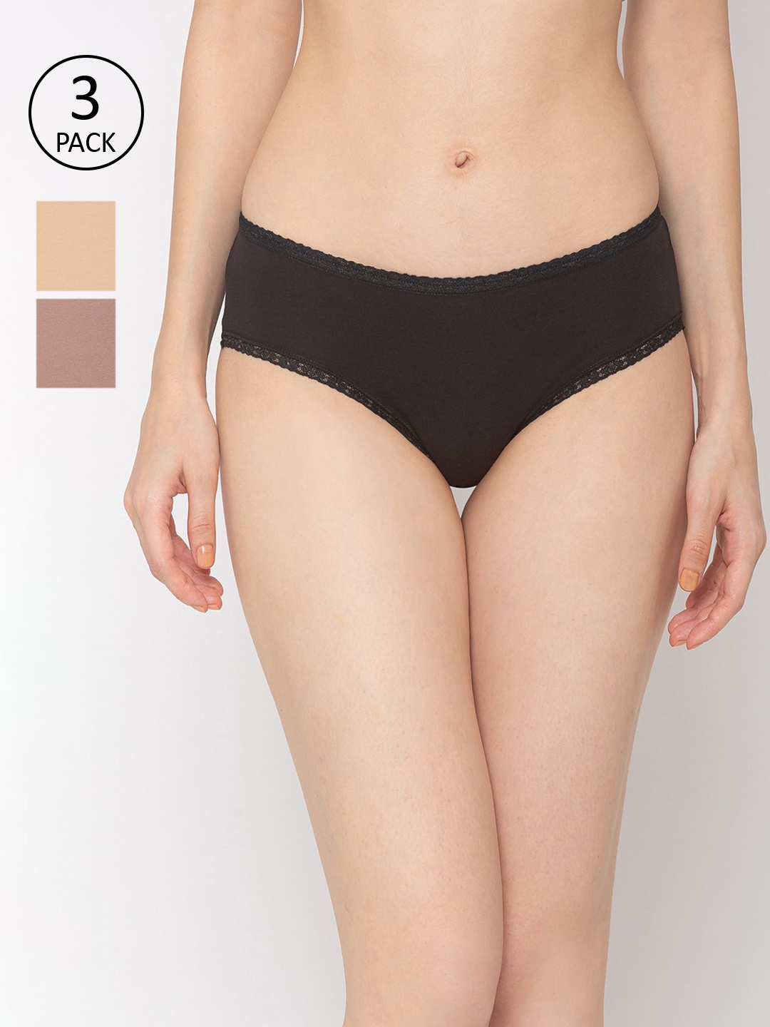 

Candyskin Women Pack Of 3 Assorted Sustainable Bikini Briefs CSPL-01